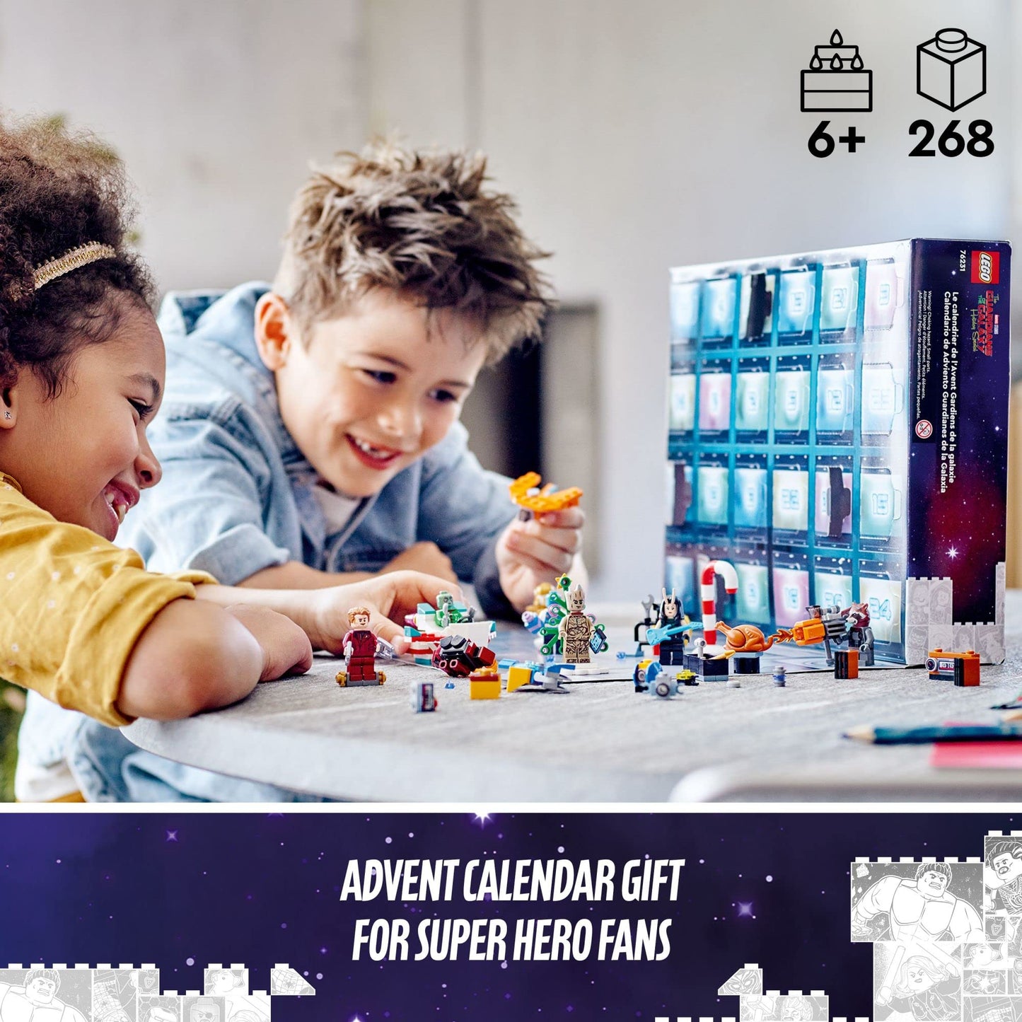 LEGO Marvel Studios’ Guardians of The Galaxy 2022 Advent Calendar 76231 Building Toy Set and Minifigures for Kids, Boys and Girls, Ages 6+ (268 Pieces) - Medaid International
