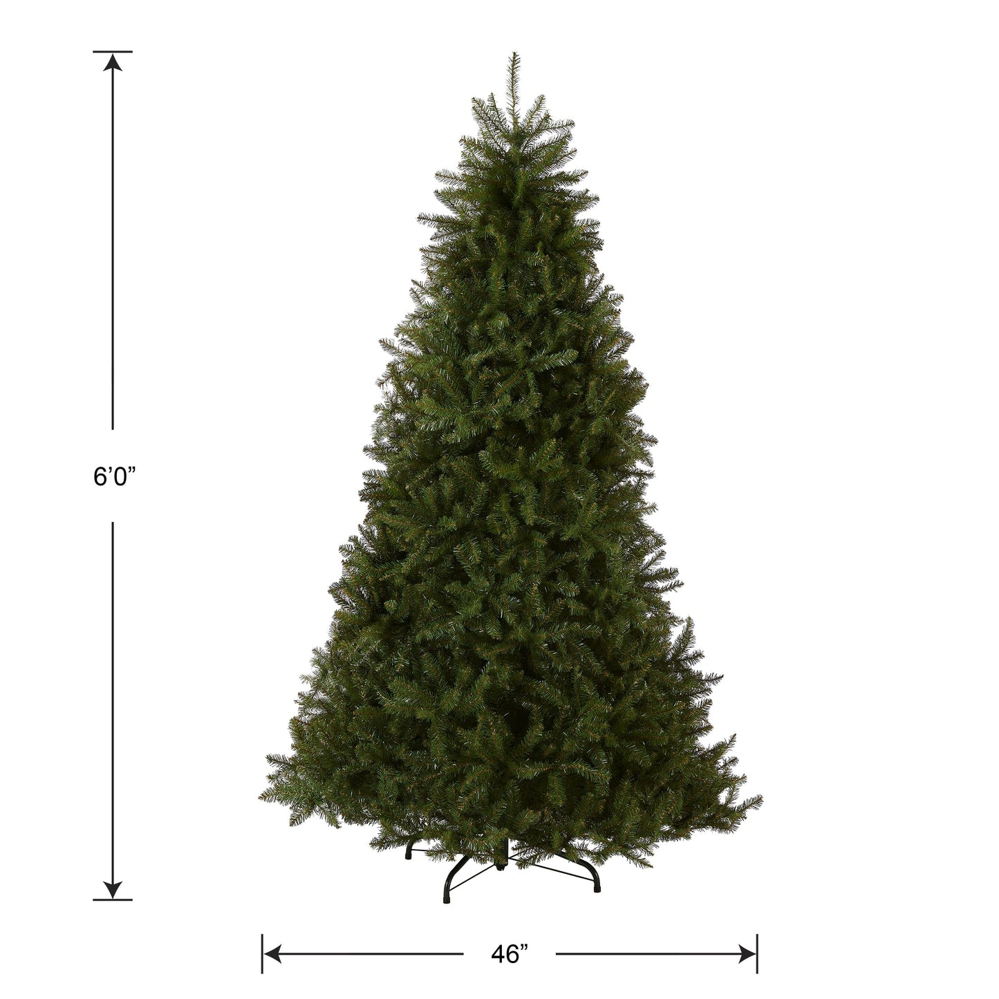 National Tree Company 6 ft Unlit Dunhill Fir Artificial Full Christmas Tree, 1,430 Tips, Includes Stand, Green - Medaid International