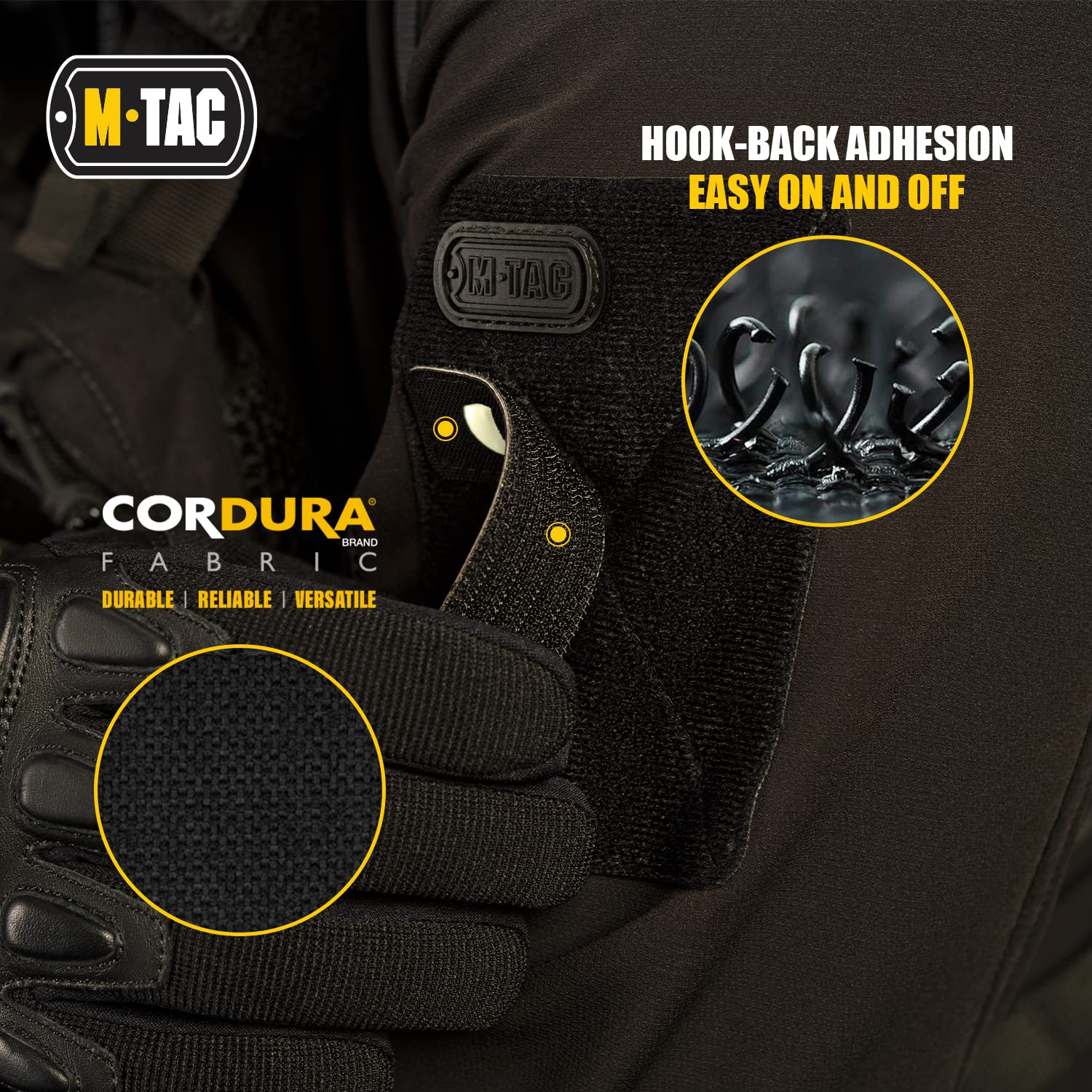 M-Tac Cat Eyes - Glow in The Dark - Morale Patches Tactical Patch Military Combat Hook Fasteners (Black - GITD) - Medaid International