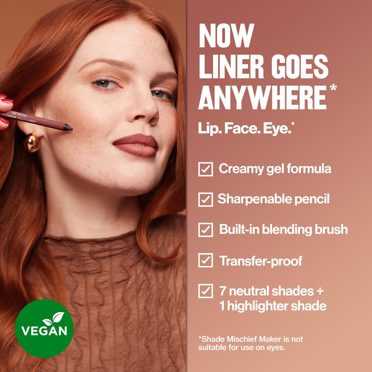 Revlon ColorStay Multi-Liner, Creamy Formula, Multiuse For Lips, Eyes & Face, Precision Brush for Easy Blending, 007 As Is - Medaid International