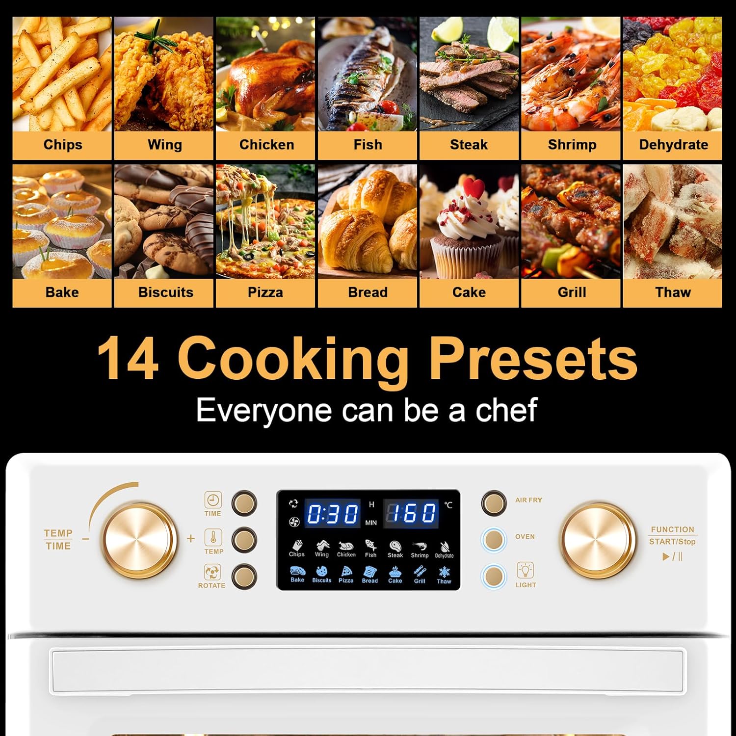 All In One,  XXXL 26L Air Fryer Oven, 1700W - Medaid International