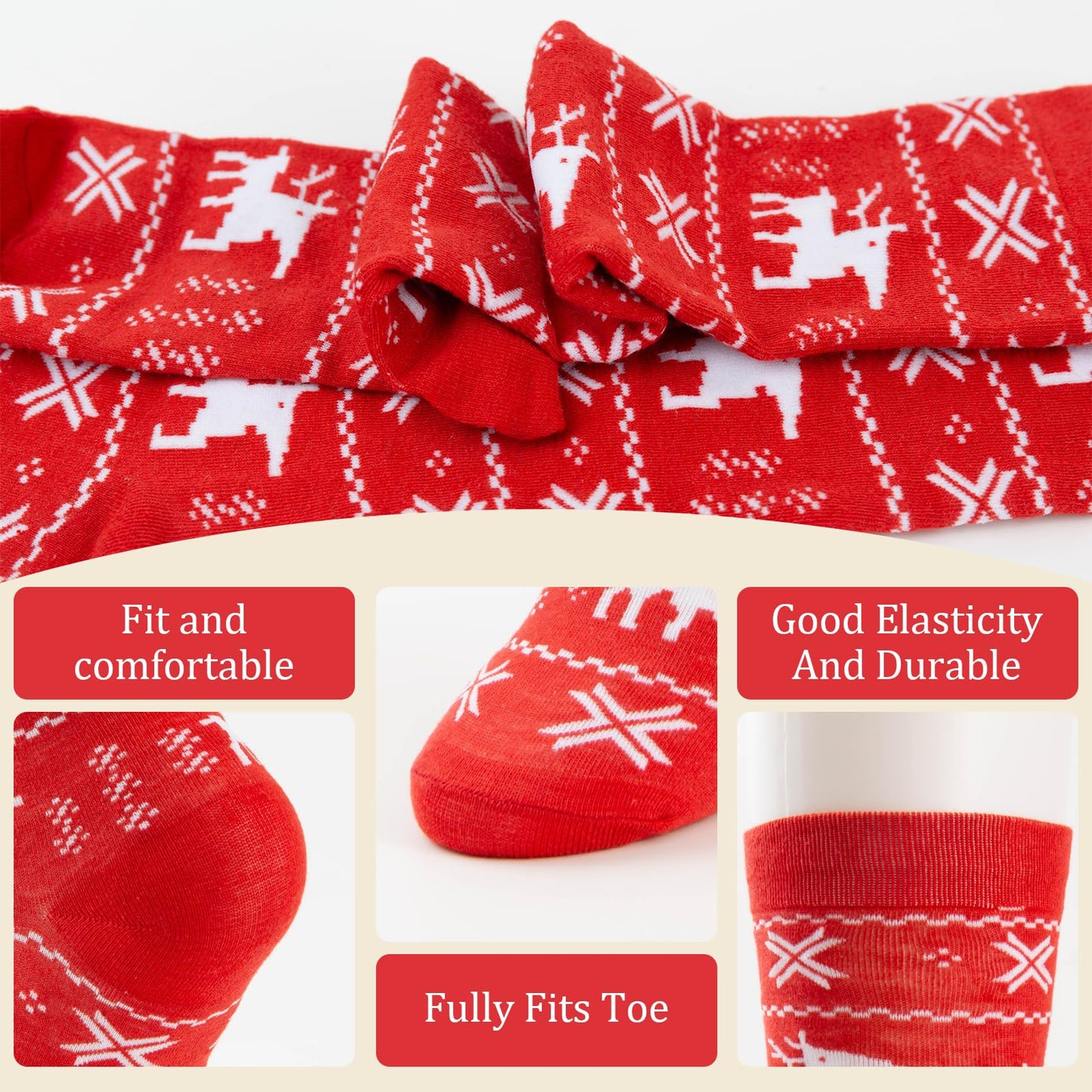 KHJCXS 6 Pairs Women Colorful Fun Novelty Socks spring gifts for women striped socks compression stockings Fluffy Soft Warm for Women Girl - Medaid International