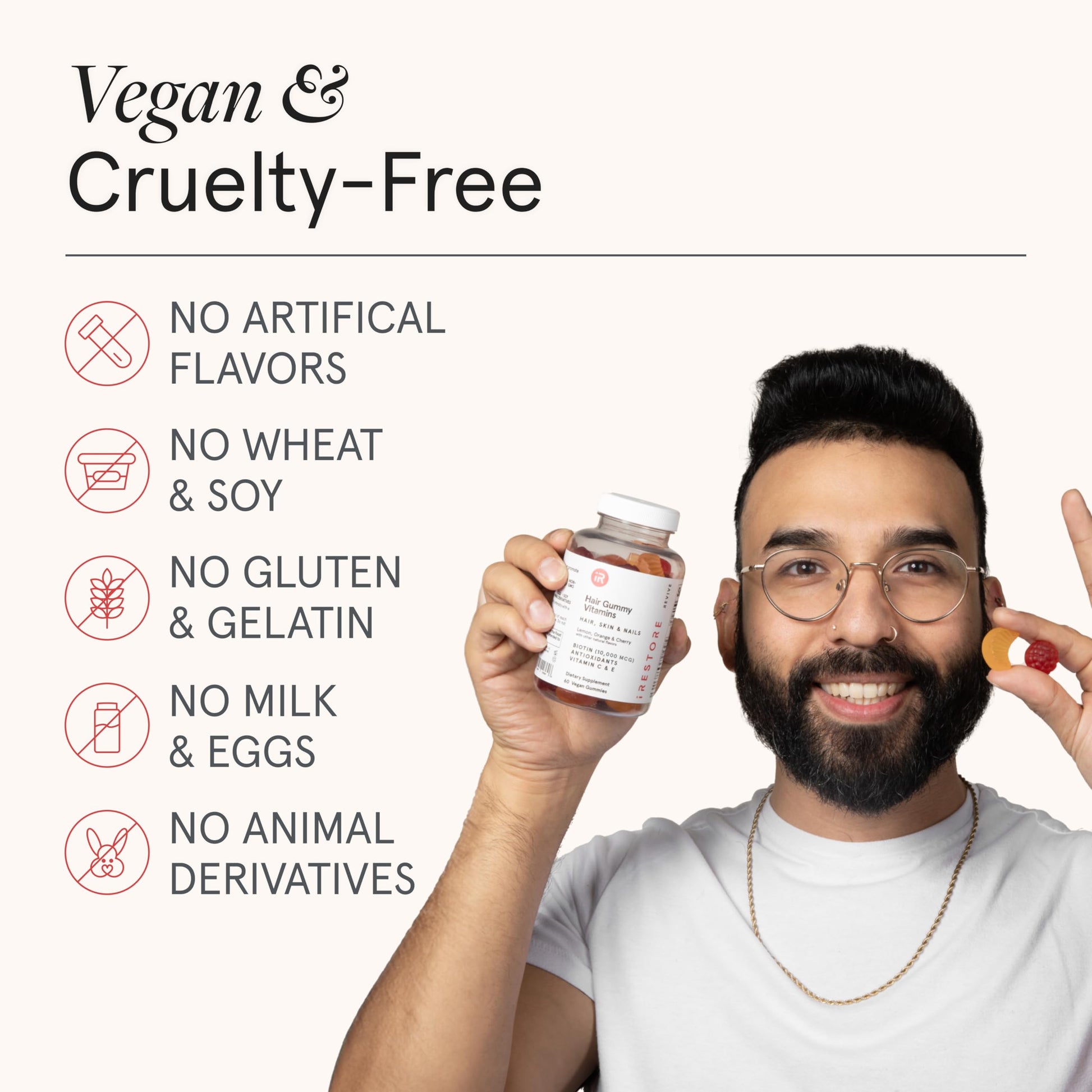 iRestore Hair Gummy Vitamins, Vegan Biotin Gummies for Hair Skin and Nails Gummies, Hair Gummies, Biotin Gummies for Hair Growth Biotin Vitamins Hair Vitamins Gummies for Women & Men, Biotin 10000mcg - Medaid International