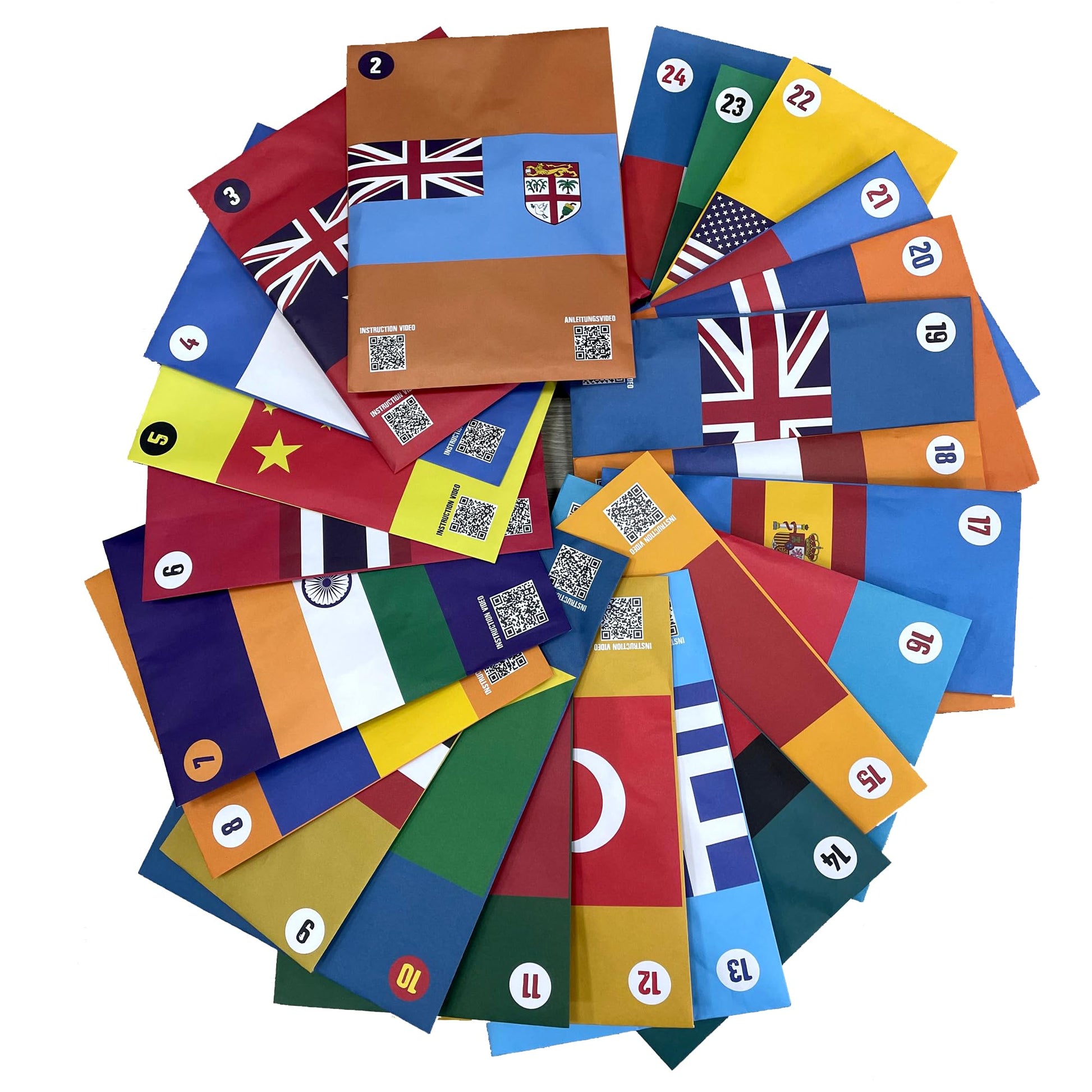 My World Advent Calendar 2025 - visit 24 countries, explore different cultures, create original Arts & Crafts from each country! Ages 9+ Includes a Printed Guide. Ages 9+ - Medaid International