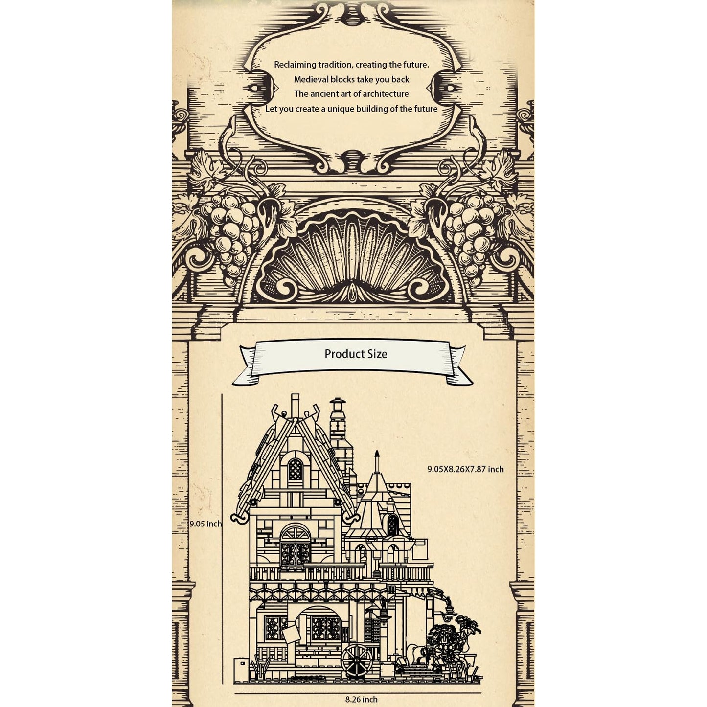 Yunsphere Classic Medieval Waystation Lighting Building-Bricks Set, Mini Post Station Building Model Set,LED DIY Christmas Holiday House,Gift for Boys,Girls and Adults (1767 Pcs) - Medaid International