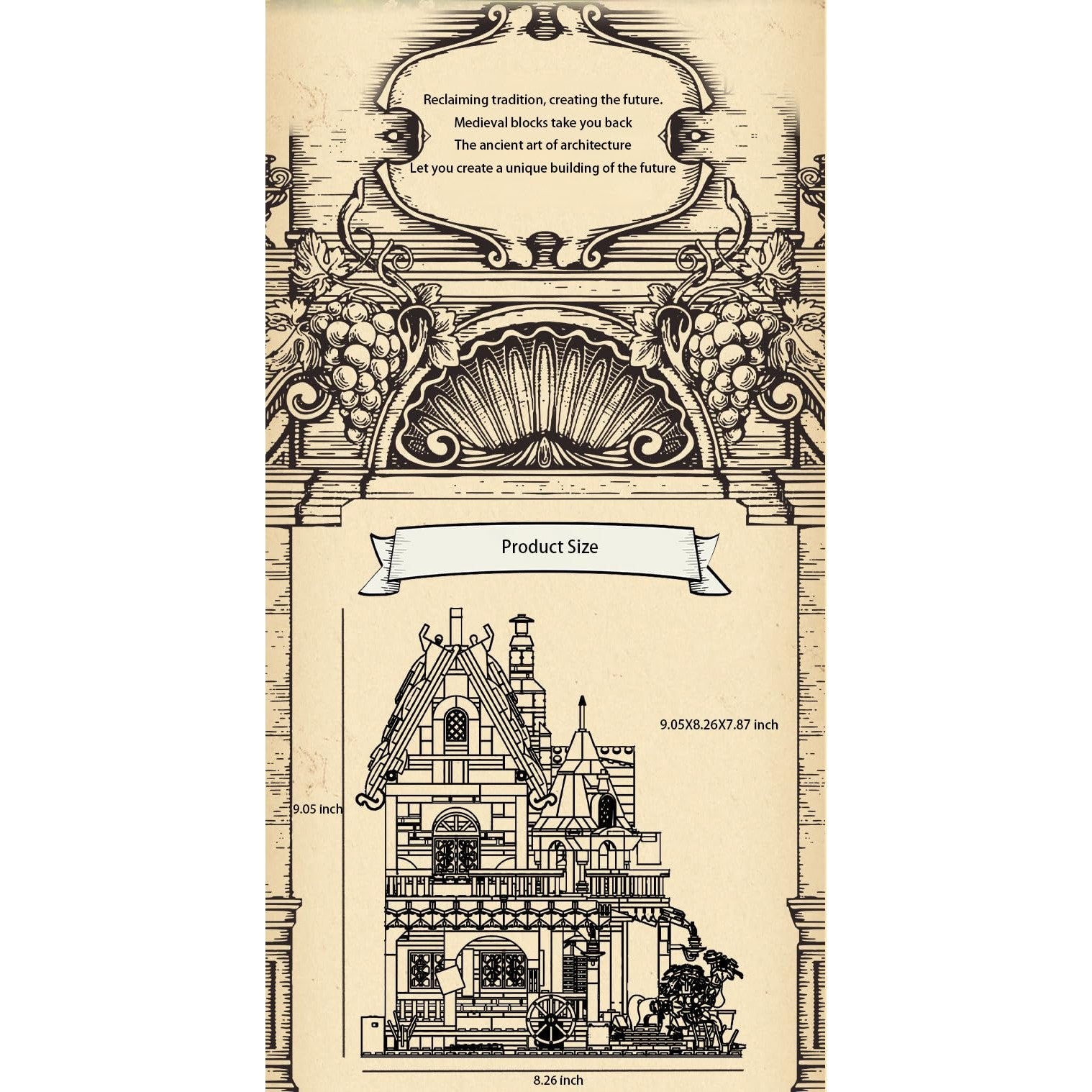 Yunsphere Classic Medieval Waystation Lighting Building-Bricks Set, Mini Post Station Building Model Set,LED DIY Christmas Holiday House,Gift for Boys,Girls and Adults (1767 Pcs) - Medaid International