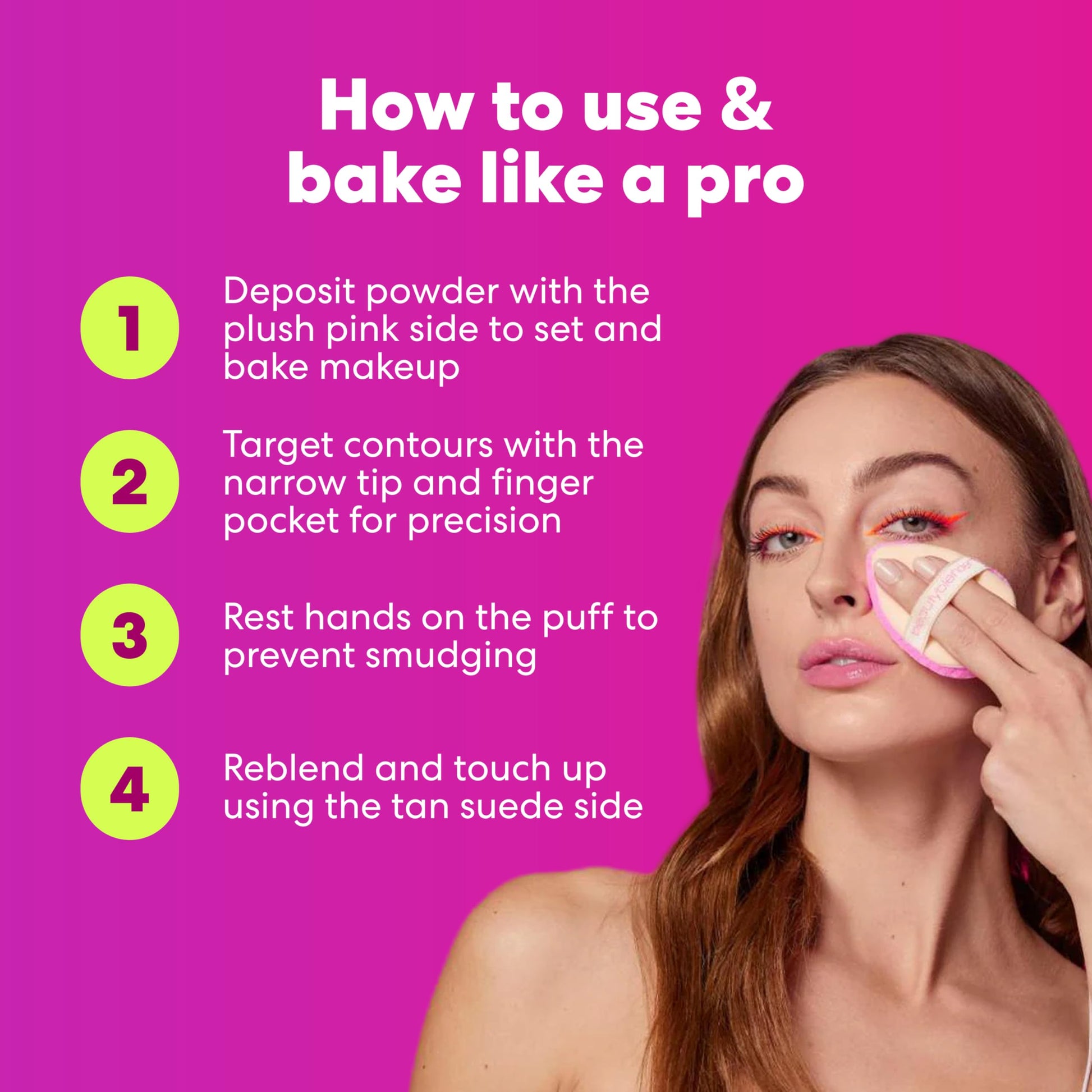 Beautyblender® | Pocket Puff™ Dual-Sided Beauty Blender Powder Puff for Setting and Baking, Reusable, Washable - Medaid International