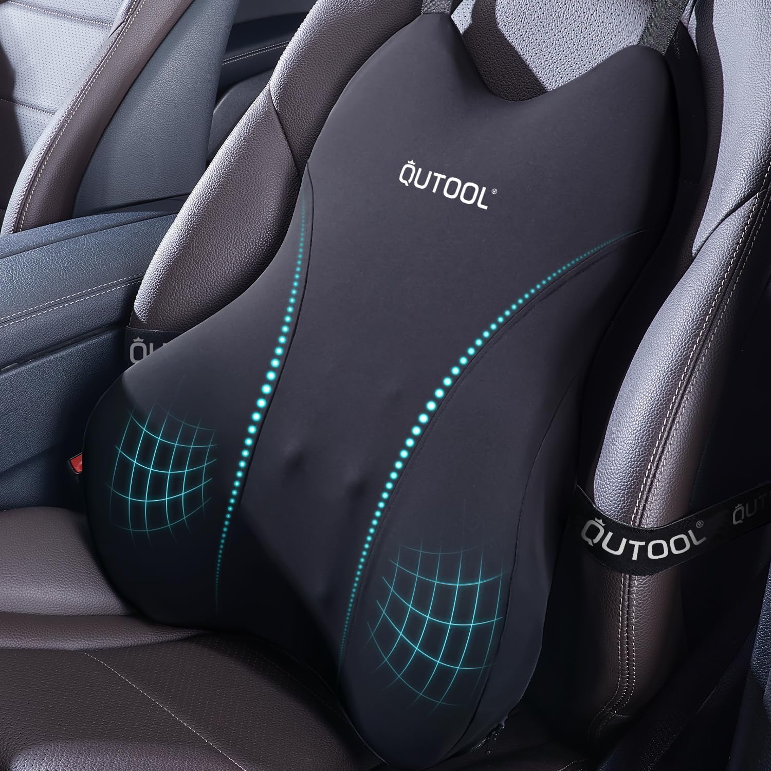 Lumbar Support Pillow for Office Chair Back Support Pillow for Car, Computer, Gaming Chair, Recliner Memory Foam Back Cushion for Pain Relief Improve Posture, Mesh Cover Double Adjustable Straps - Medaid International