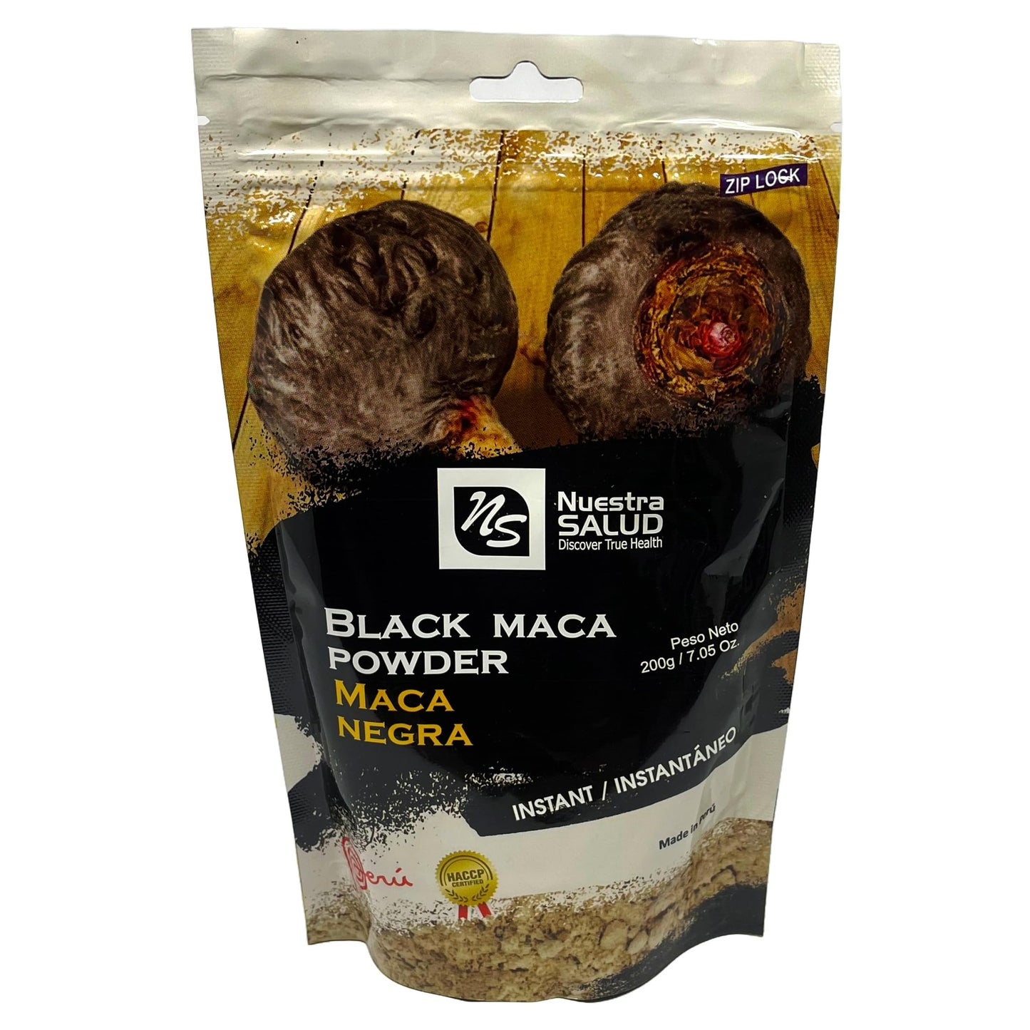 Generic Black Maca Root Powder Value Pack (400g) Unleashed The Power of Peruvian Black Maca Gelatinized Raiz de Maca Negra en Polvo - Medaid International