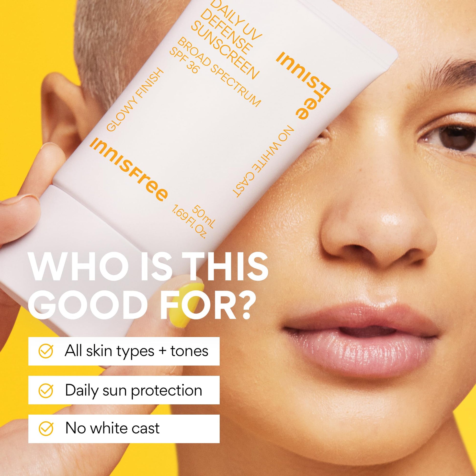 Innisfree Daily UV Defense SPF 36 – Korean Face Sunscreen, Invisible Finish, Broad Spectrum, No White Cast, Lightweight, Hydrating - Medaid International