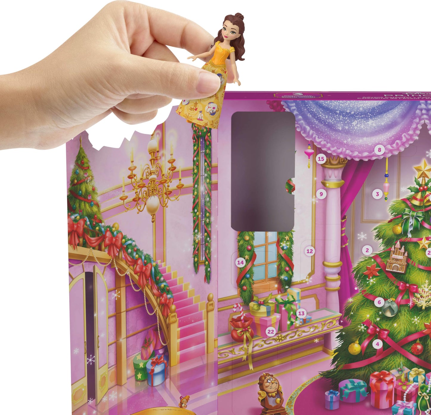 Mattel Disney Princess Doll Advent Calendar with 24 Days of Surprises, Including 3 Small Dolls, 3 Friends, 6 Fashions & 16 Accy Inspired by Movies (Amazon Exclusive) - Medaid International