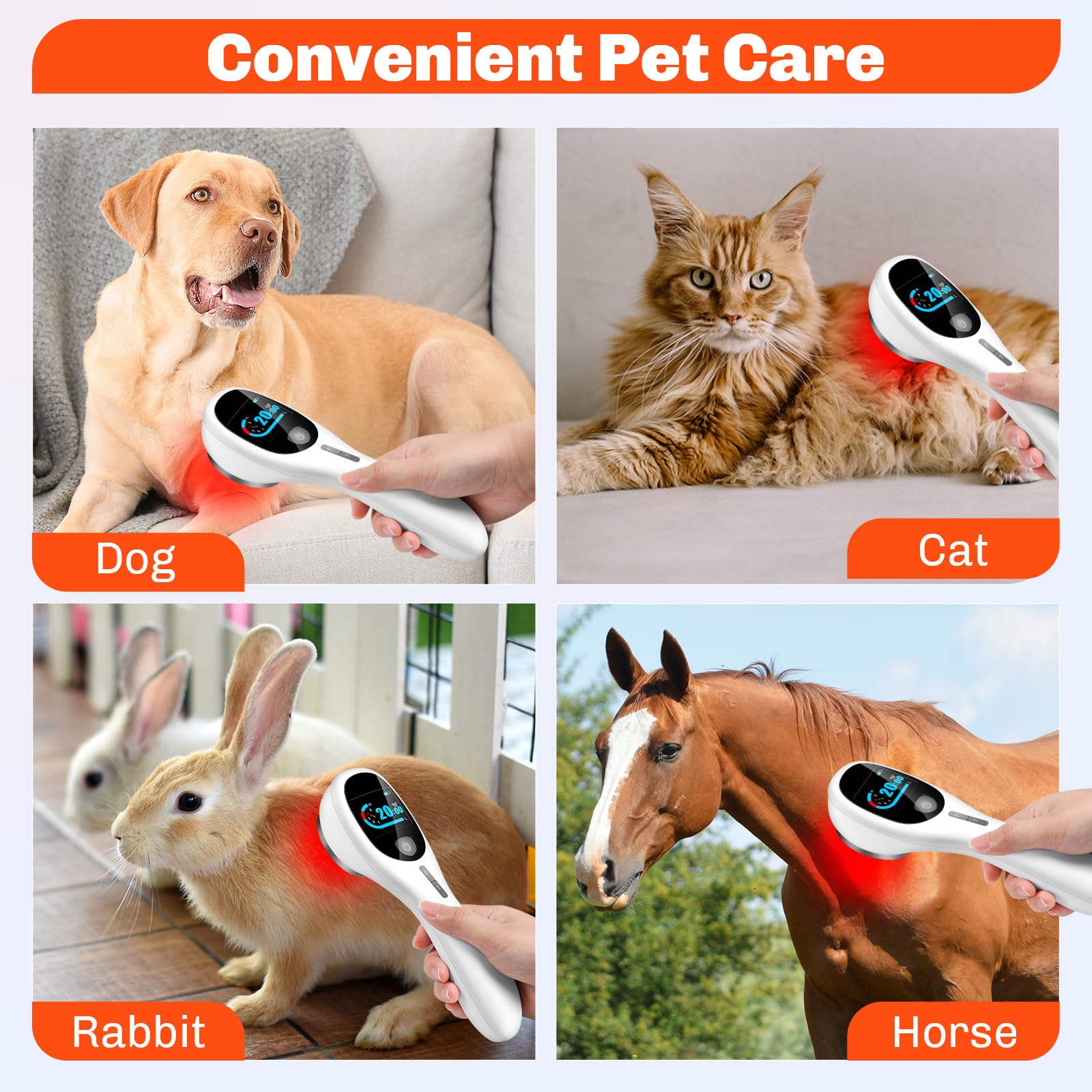 Cold Laser Therapy Device with LED Display Human/Vet Red Light Therapy Device Targets Joint and Muscles for Elbows, Knees, Shoulders, Hands (4x808nm +14X650nm) - Medaid International