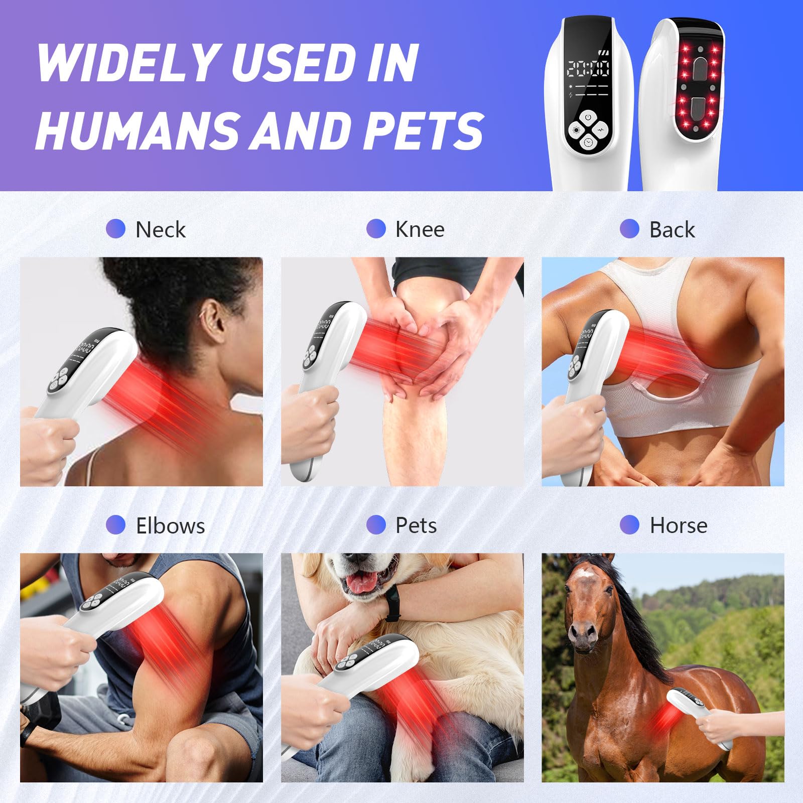 KTS Handheld Laser Therapy Devices, Infrared Red Light Therapy Device with Straps for Muscle and Joint Pain Relief, Models:HD-Cure - Medaid International