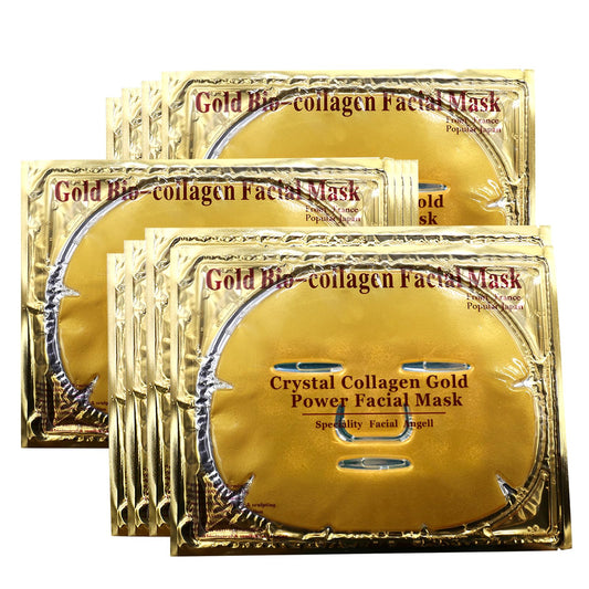 Adofect 12PC 24K Gold Gel Facial Masks Collagen Crystal Sheet Patch For Anti Aging, Puffiness, Anti Wrinkle, Moisturizing, Deep Tissue Rejuvenation and Hydrates Skin - Medaid International
