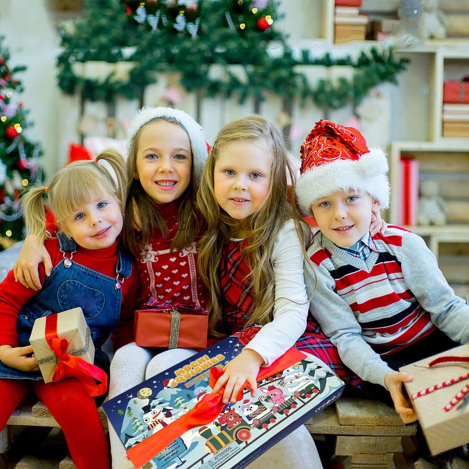 PANSHAN Mochi Squishies Advent Calendars 2025 Kawaii Christmas Countdown Toys Party Favors for Kids Gift for Christmas with 24pcs Different Cute Animal Toys for Girls Boys Xmas Countdown Calendar - Medaid International