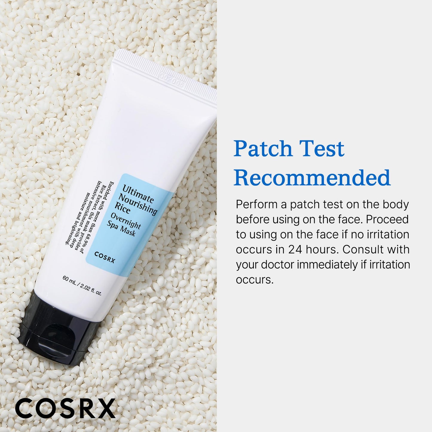 COSRX Ultimate Nourishing Rice Overnight Spa Mask, 60ml / 2.02 fl.oz | Rice Extract 68% and Niacinamide 2%, Korean Skin Care, Stocking Stuffers, Holiday Gifts, Gifts for Women - Medaid International