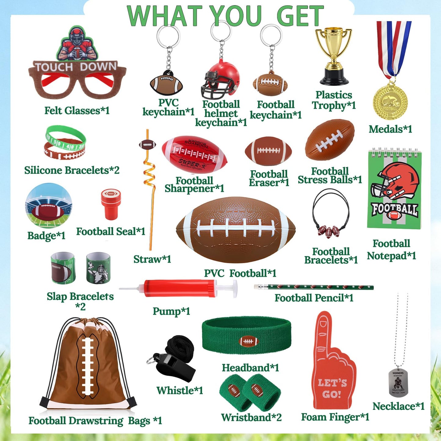 2025 Football Advent Calendar,24 Days of Christmas Countdown Rugby Advent Calendar Football Party Favor Set for Football Lover Teen Boys Girls Xmas Gifts - Medaid International