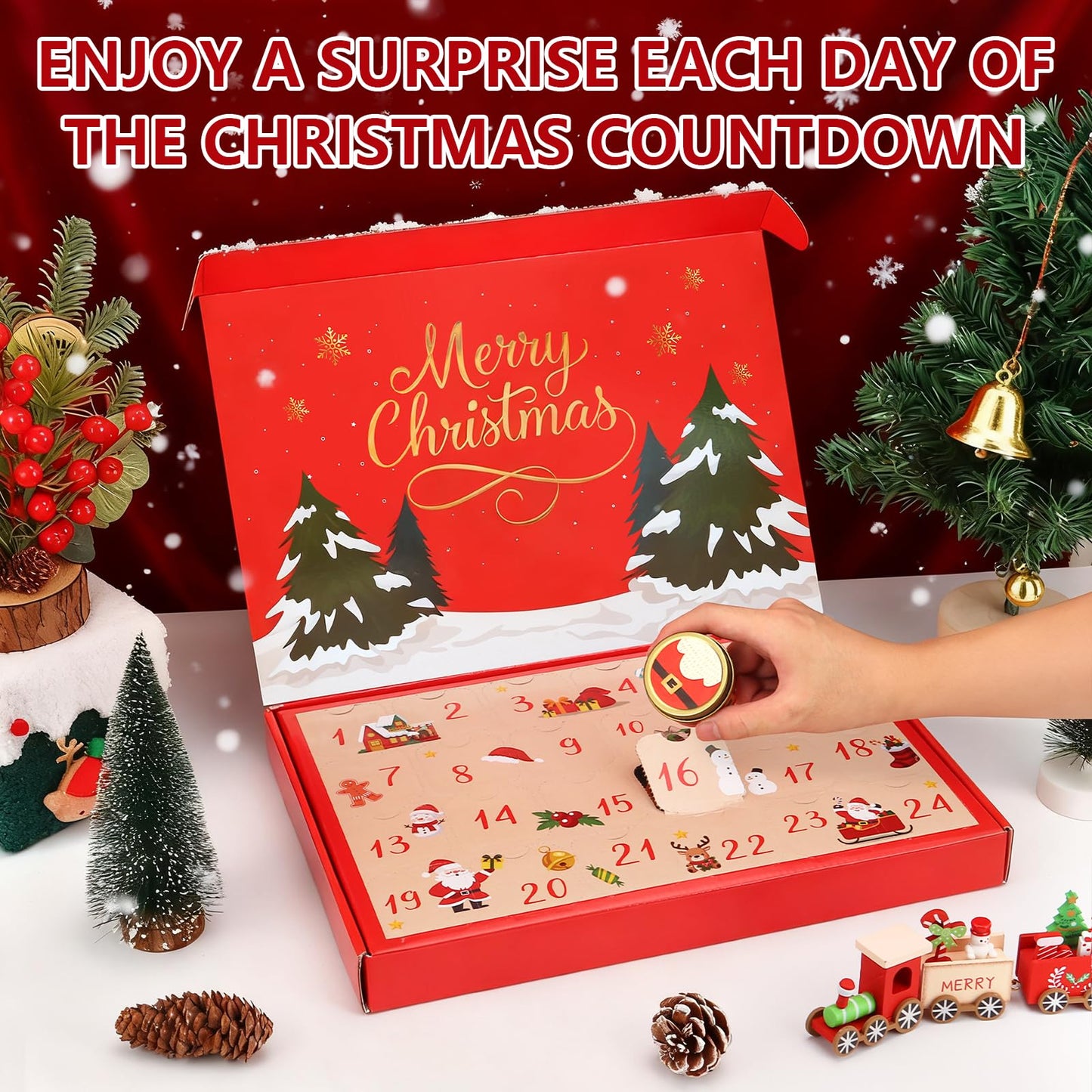 Candle Advent Calendar 2025 Adult Women - 24 Day Christmas Scented Candle Countdown Calendar for Coworkers Friends, Xmas Holiday Gifts for Wife Grandmother Mom Daughter - Medaid International