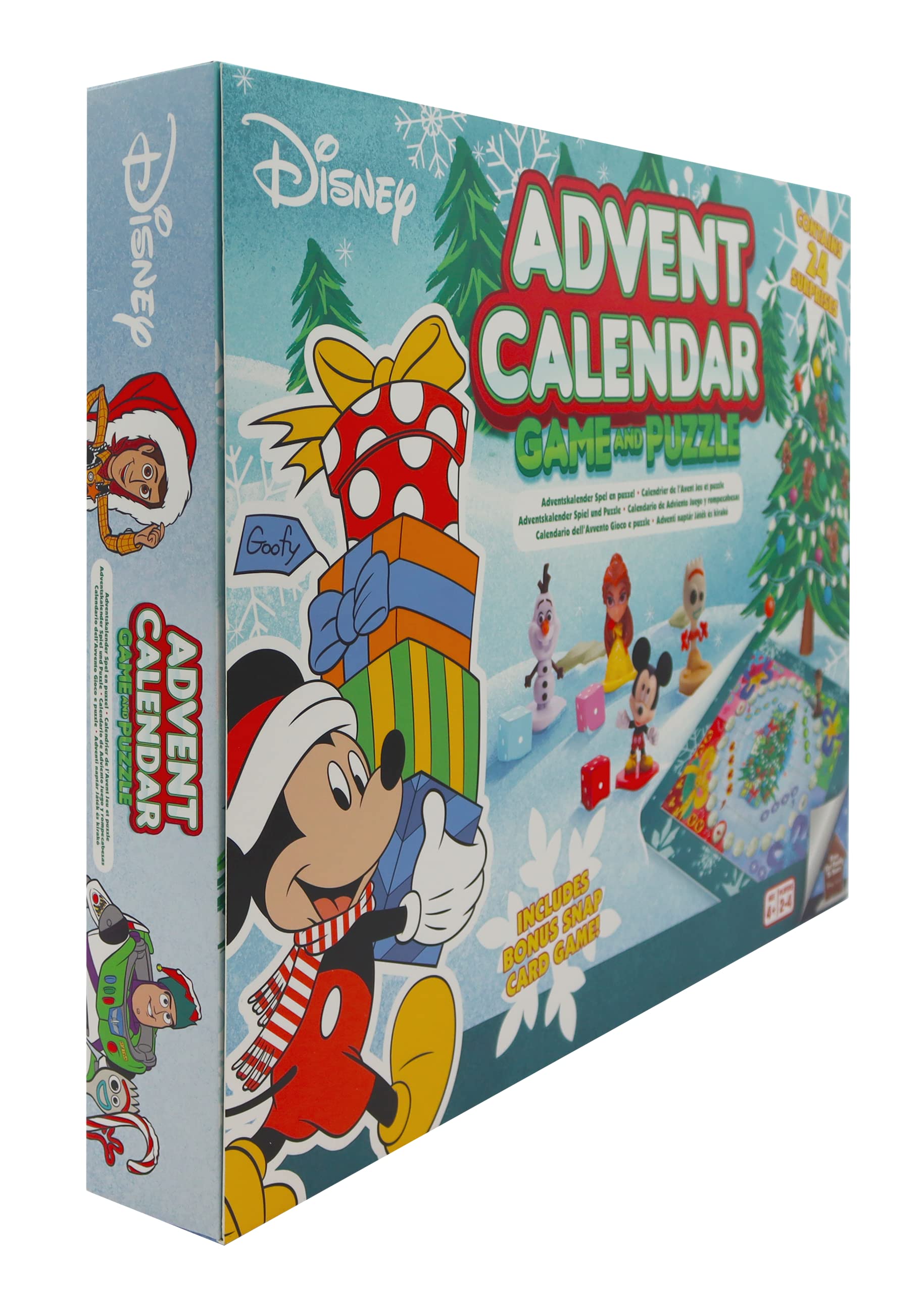 Disney Advent Calendar - Official Christmas Board Game, 16 x Disney 3D Characters Included, Great Gift for Kids, Ages 4+ - Medaid International
