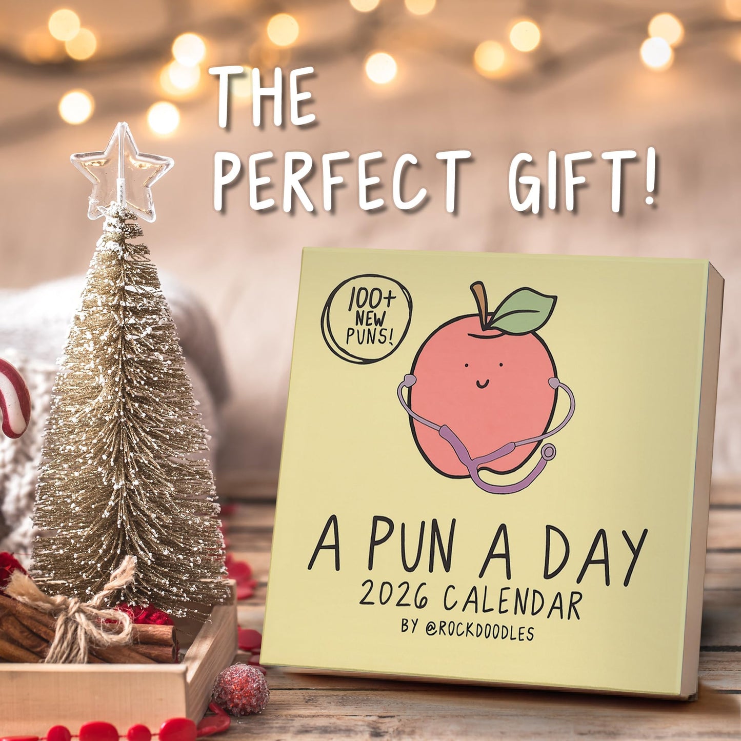 Rockdoodles 2026 Punny Day-to-Day Calendar | Funny Daily Desktop Calendar Christmas Stocking Stuffer Gift for Home or Office, Daily Tear Off Pages With New Puns | A Pun A Day by Rockdoodles - Medaid International