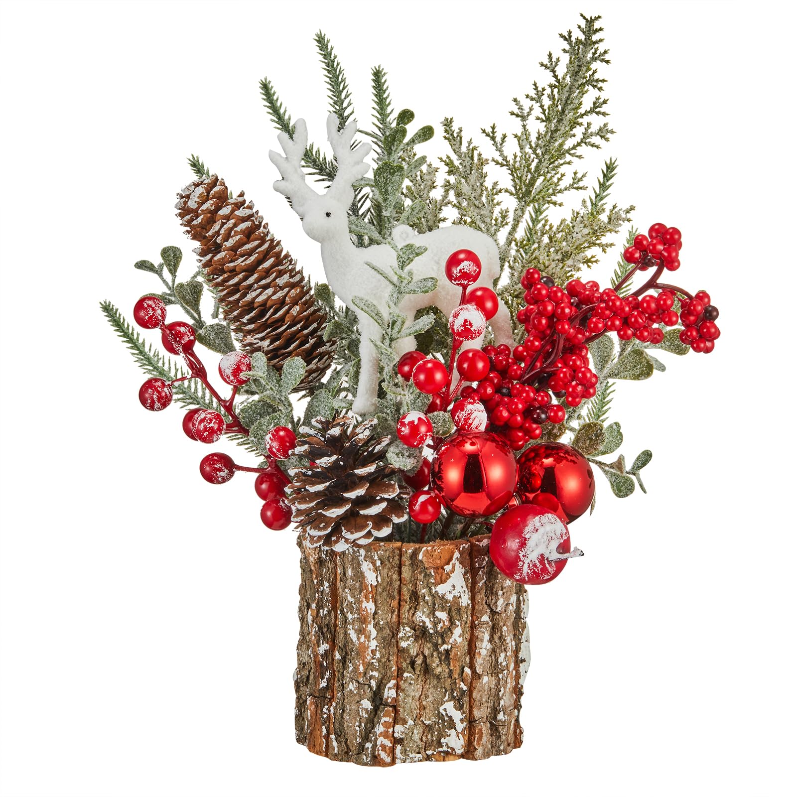 MYELLU Xmas Decor Small Christmas Tree with Lights - Artificial Tabletop Lighted Mini Christmas Tree with Christmas Ornaments Gnomes Indoor for Office Desk Home Decorations - Medaid International