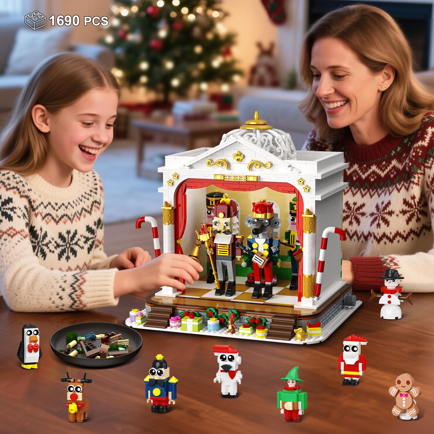 HOGOKIDS Advent Calendar 2025 Nutcracker Theater Building Set with Light, 24 Day Christmas Countdown Calendar 3.6 Mini Building Block Toy with 4 Nutcracker & 8 Minifigures, Gift for Adult Girl Boy 10+ - Medaid International