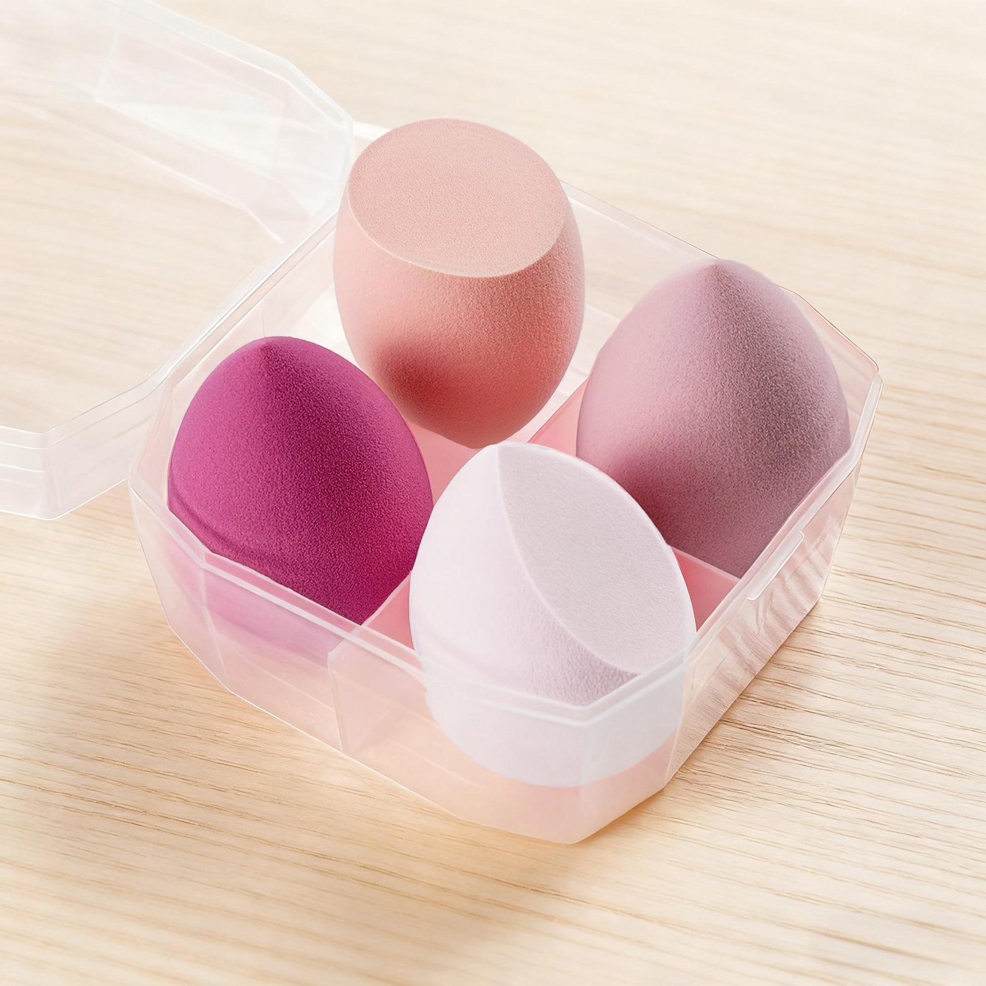 4 Pcs Makeup Sponges Blender Set Professional Beauty Sponge Foundation Blending Blender Beauty Sponge For Makeup Tool with Gift Box Latex-Free Dry Wet Use Foundation Cosmetic Makeup Accessories - Medaid International