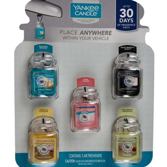 Yankee Candle Car Jar Ultimate Multipack, 5 Air Fresheners - Medaid International