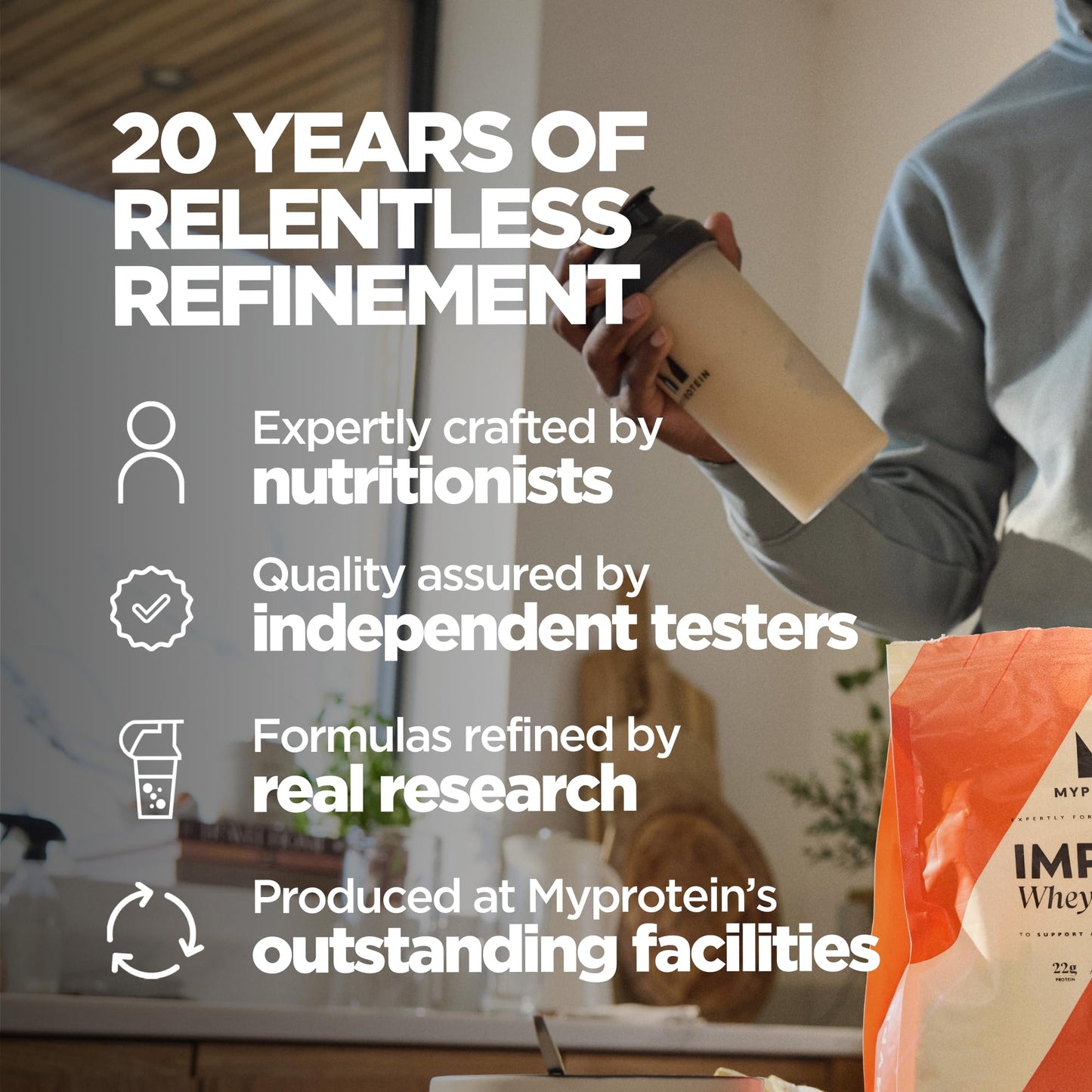 Myprotein Impact Whey Protein Powder, 2.2 Lbs (30 Servings) Chocolate Milkshake, 22g Protein & 5g BCAA Per Serving, Protein Shake for Superior Performance, Muscle Strength & Recovery, Gluten Free - Medaid International