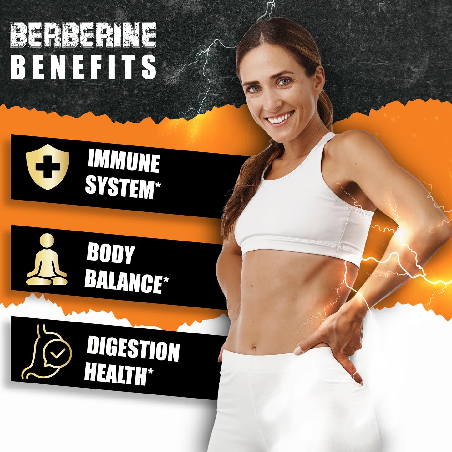 Berberine HCl Supplement, Ceylon Cinnamon and Turmeric Capsules, Green Tea and Bitter Melon Capsules - 120 Capsules for 2 Month Supply - Medaid International