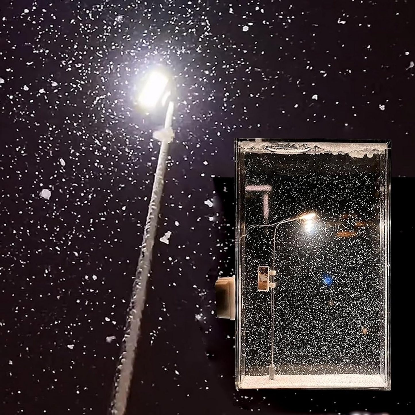 i Snow Tales Lamp, Snowy Night Street Lamp Christmas Snow Scene Light DIY Materials, Snow Globe Night Light - Medaid International