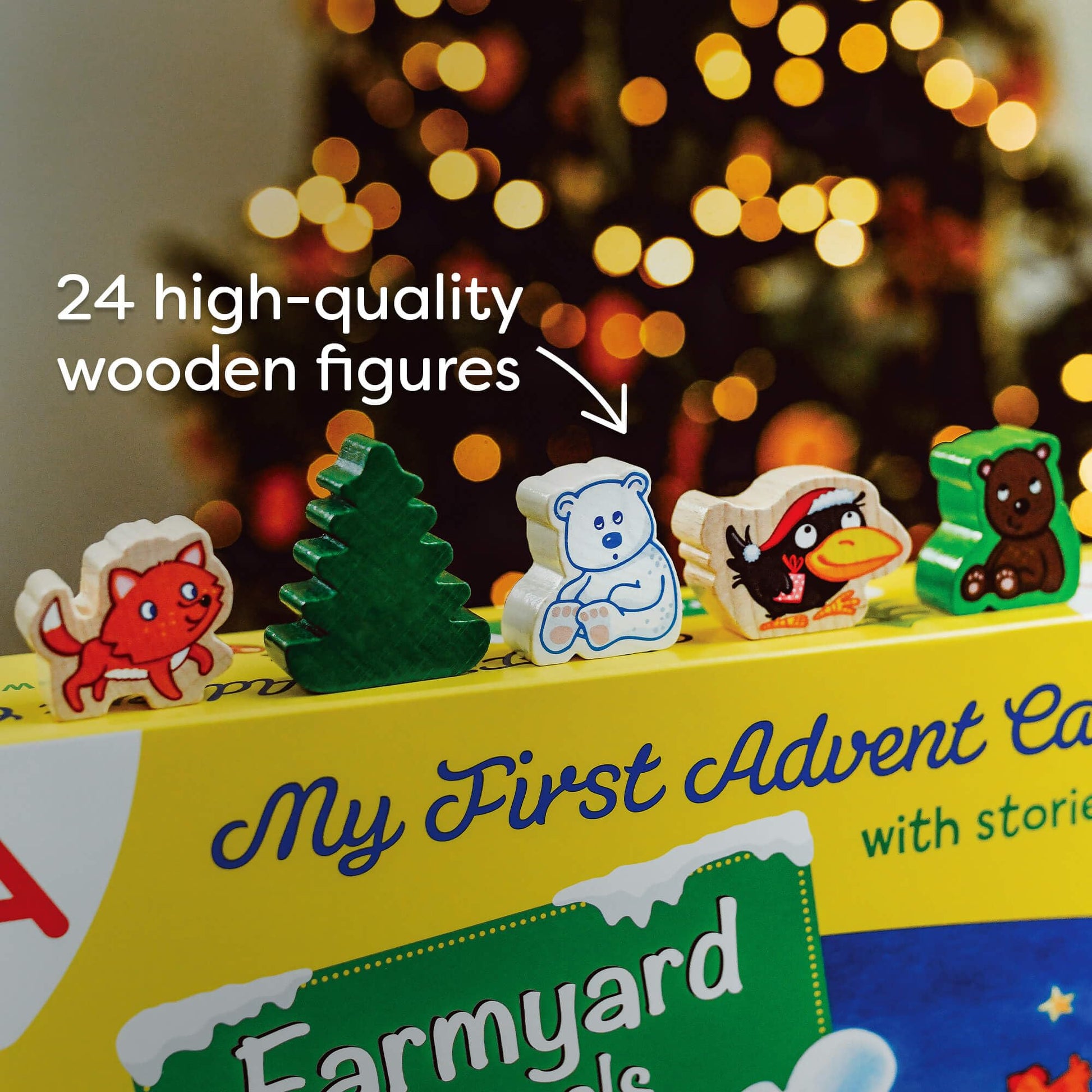 HABA My First Advent Calendar Farmyard Themed Wooden Animals, Christmas Toddler Activities, A Reusable Advent Calendar for Kids - Medaid International