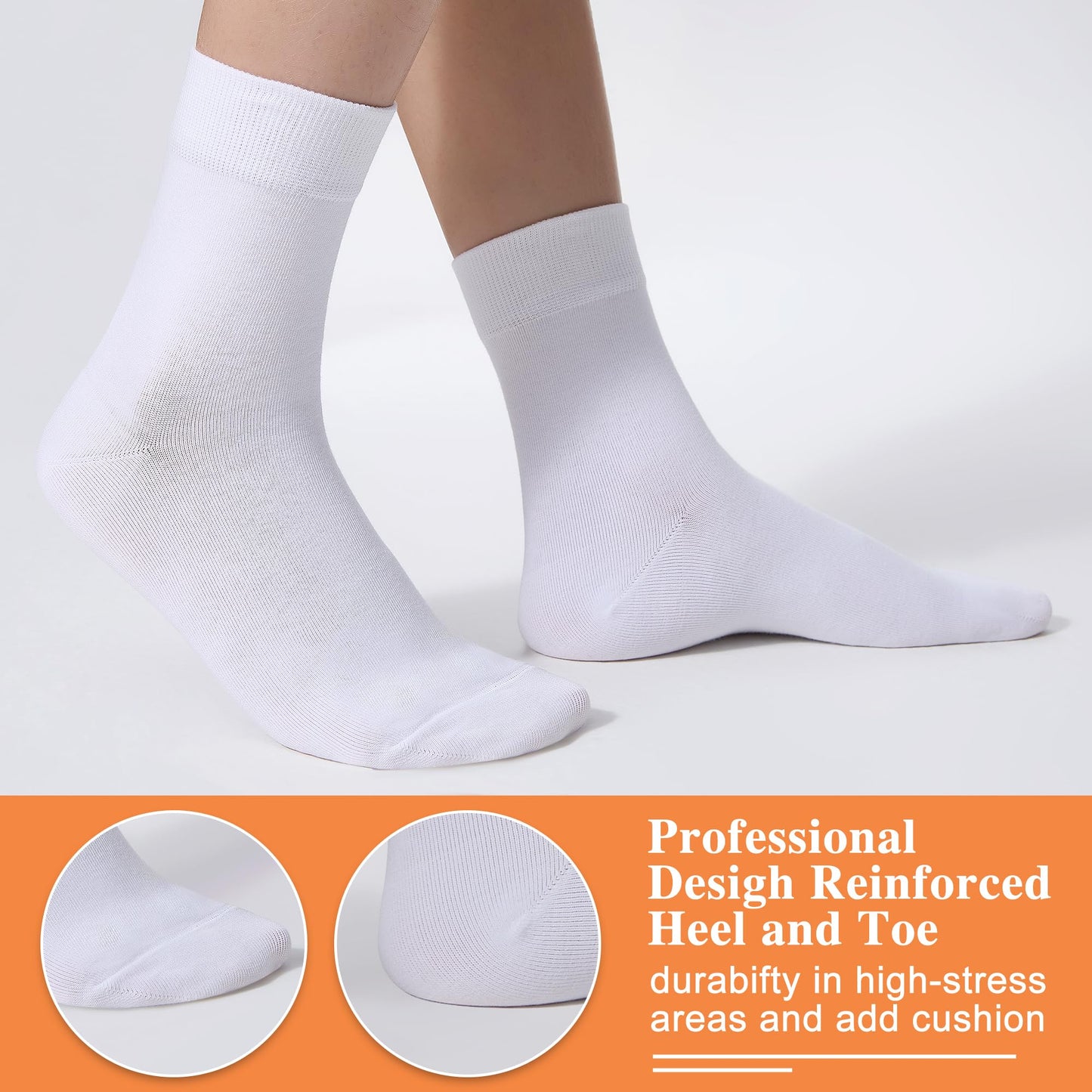 ATBITER Women's Thin Cotton Crew Socks - Soft Above Ankle Bootie Casual Dress Socks 6-Pairs With Gift Box‌ - Medaid International