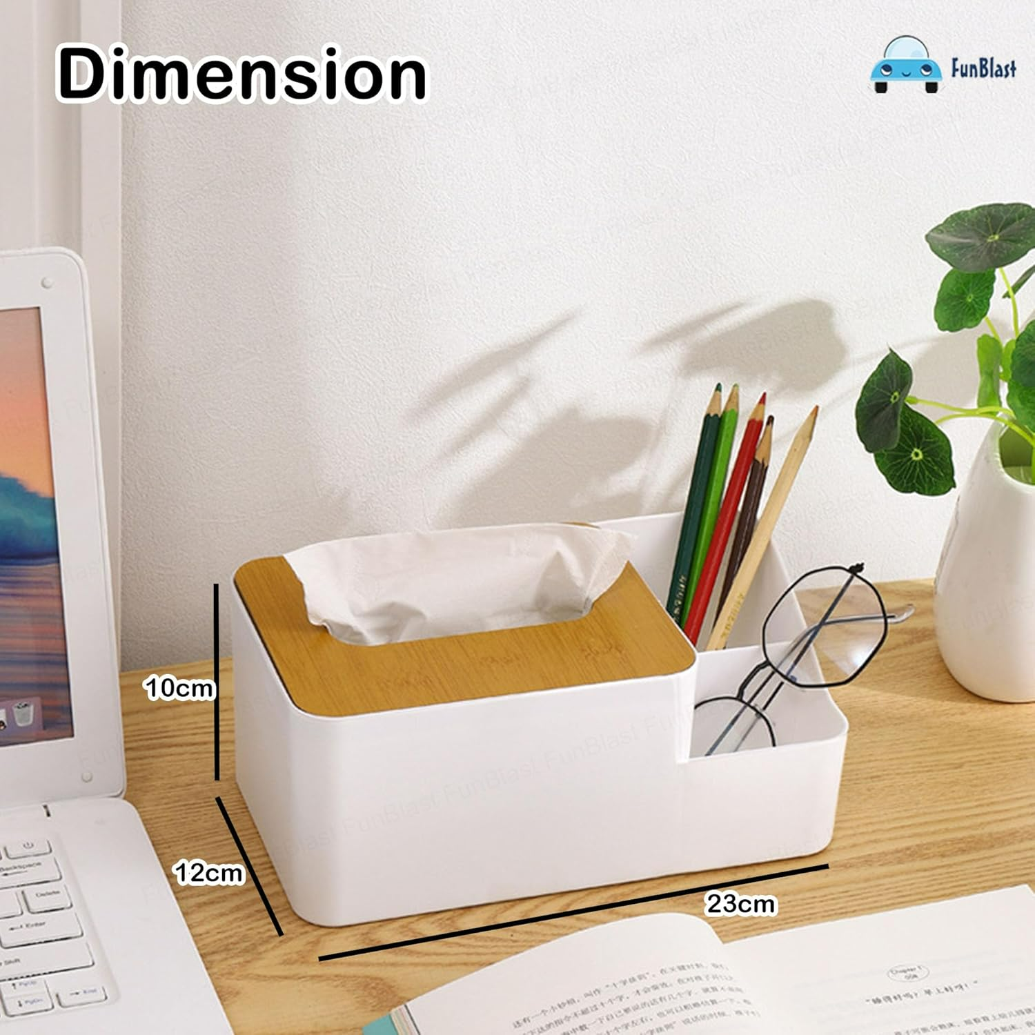 White Tissue Box ‚Äì Multi-Function Plastic Napkin Holder & Organiser - Medaid International