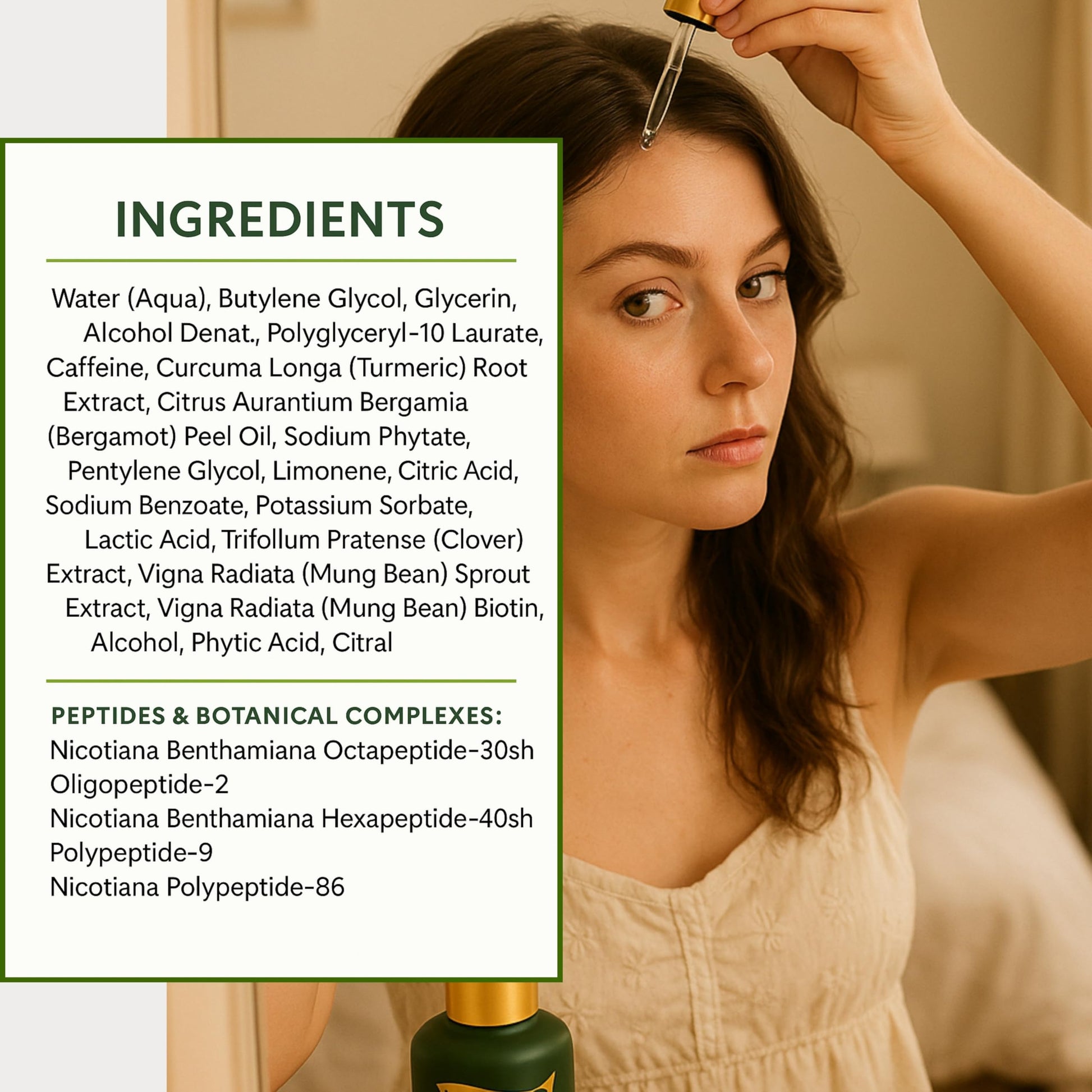 Hair Growth Serum – Advanced Biotin with Caffeine, Peptides, Botanical Extract for Thicker, Fuller, Longer Hair, Reduces Hair Thinning, Hair Regrowth Tonic, Hair Loss Treatment for Men & Women, 30ml - Medaid International