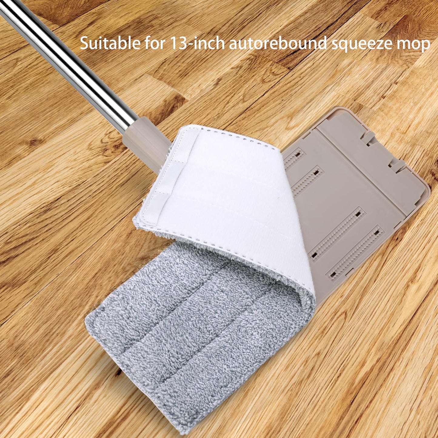 Bycarm Flat Mop Pads Compatible with Joymop, Joymoop Mop Replacement Pads for Joy 13 inch Flat Moop, Washable Squeeze Microfiber Mop pad for Floor Cleaning(8 Pack Refill, 13"X 4.9") - Medaid International