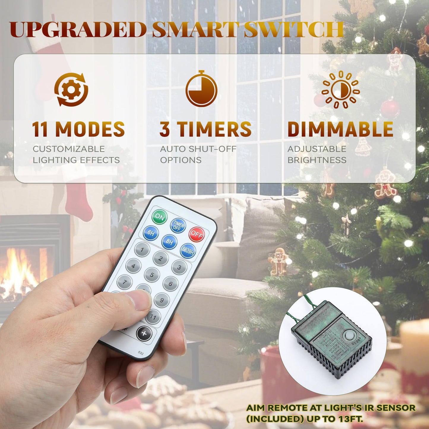 YITAHOME 6FT Pre-Decorated Pencil Christmas Tree w/Remote, Partially Flocked & Frosted Slim Prelit Artificial Hinged Xmas Tree w/ 618 Tips, 50 Pine Cones, 250 Warmwhite & Multi-Color Lights, 11 Modes - Medaid International