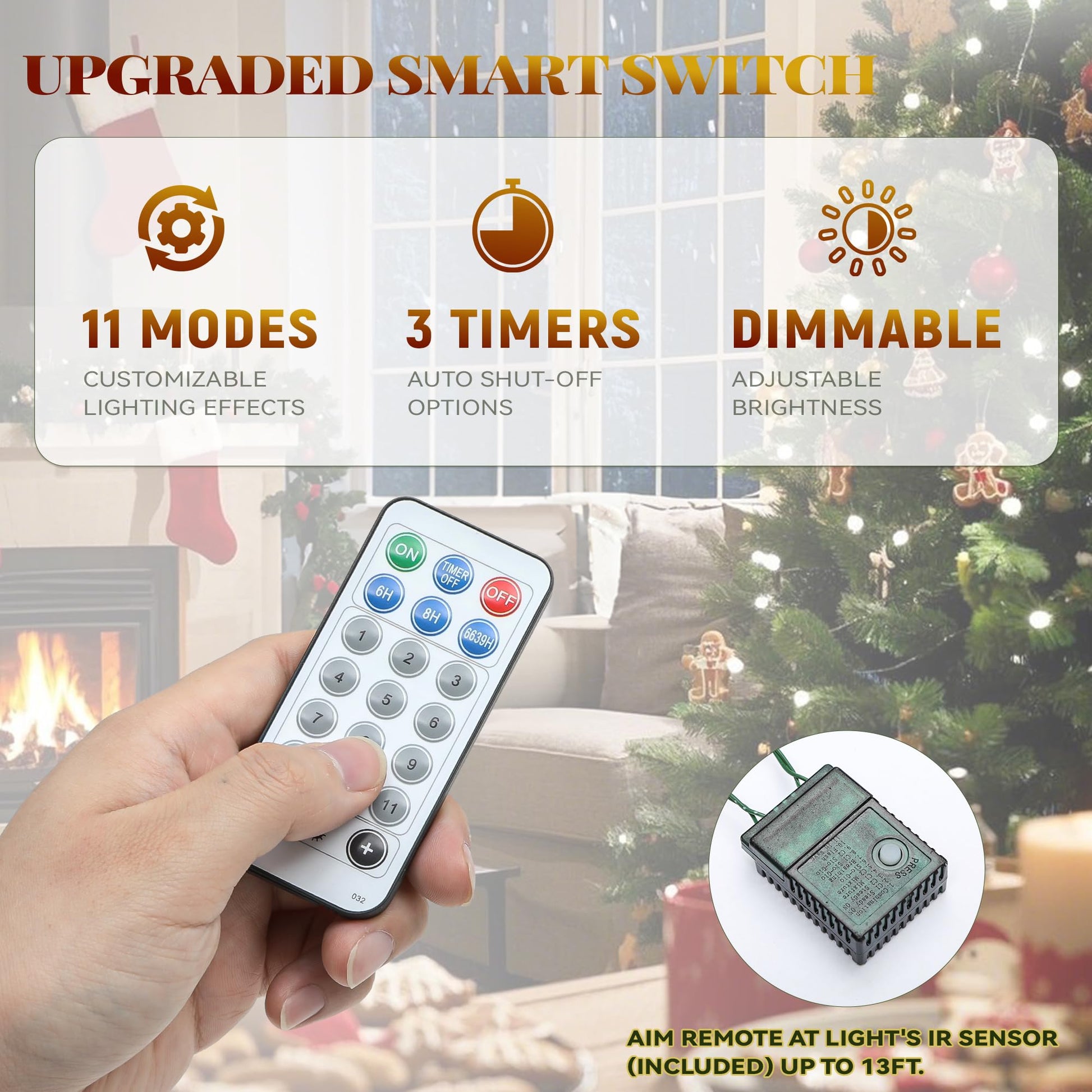 YITAHOME 6FT Pre-Decorated Pencil Christmas Tree w/Remote, Partially Flocked & Frosted Slim Prelit Artificial Hinged Xmas Tree w/ 618 Tips, 50 Pine Cones, 250 Warmwhite & Multi-Color Lights, 11 Modes - Medaid International