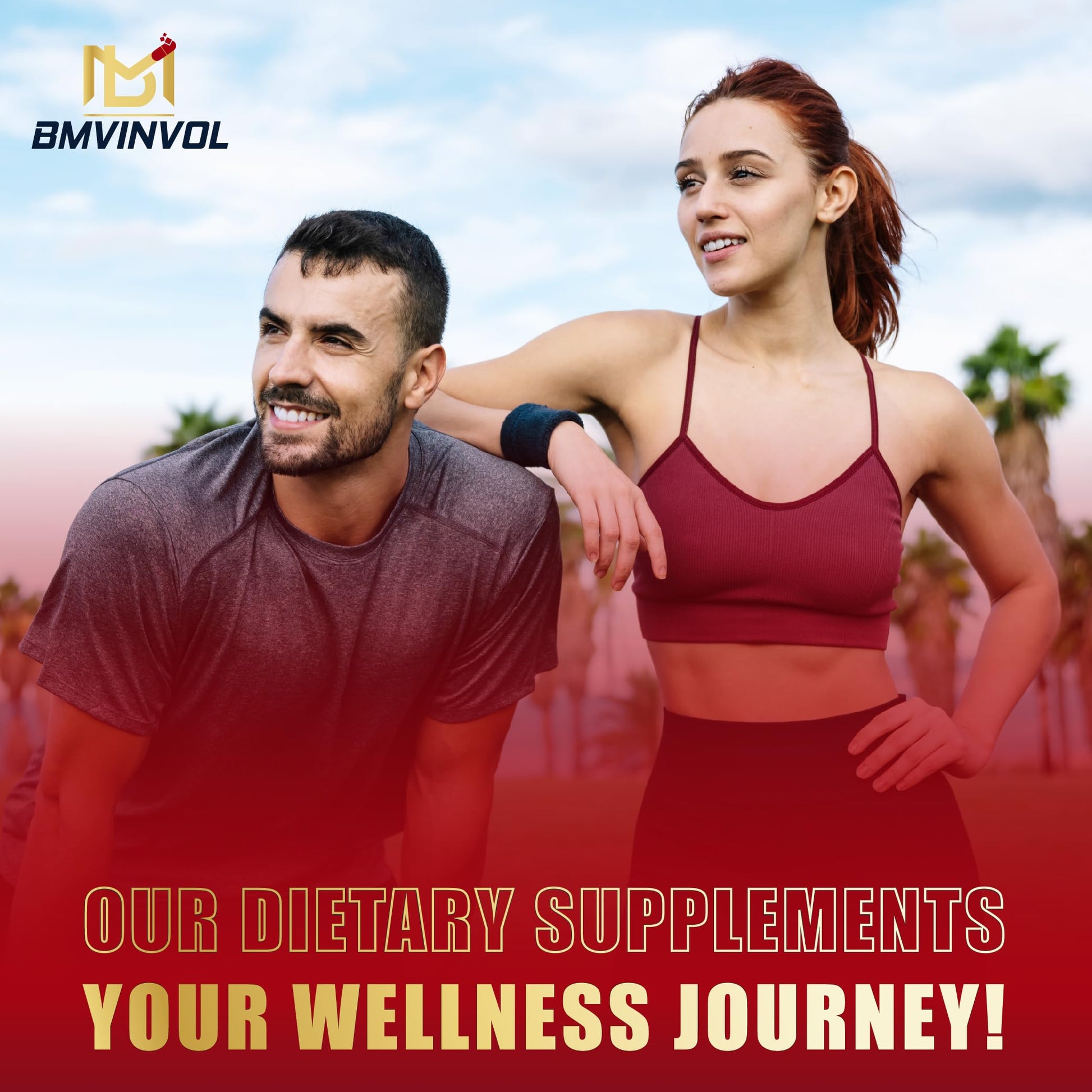 BMVINVOL Horny Goat Weed for Men - Extra Strength Supplement with Maca, Ginseng, Tribulus Terrestris, Ashwagandha - 90 Capsules - Medaid International