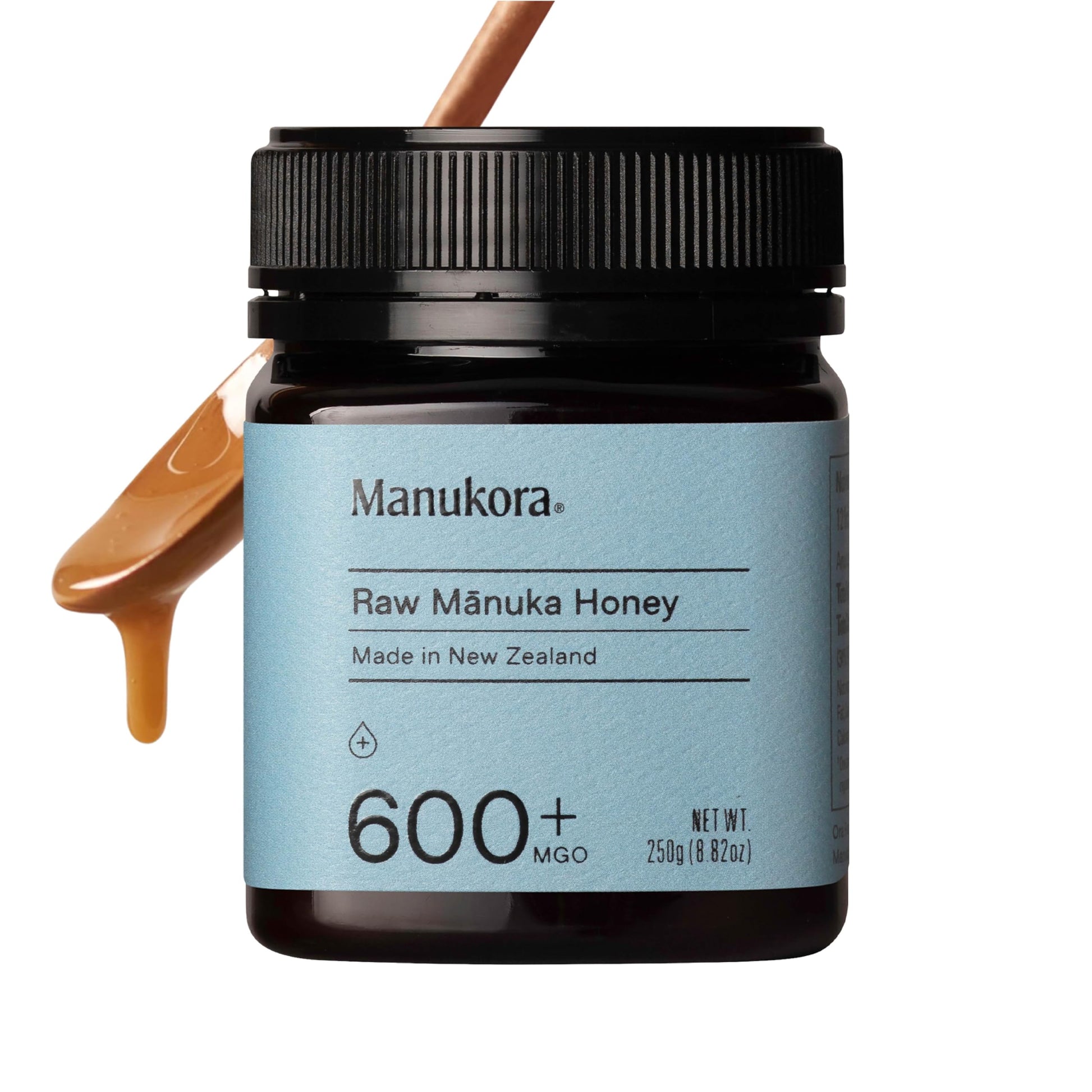 Manukora Raw Manuka Honey MGO 600+ from New Zealand, Non-GMO, Monofloral, Traceable from Hive to Hand, Daily Immune Support - 250g (8.8 Oz) - Medaid International
