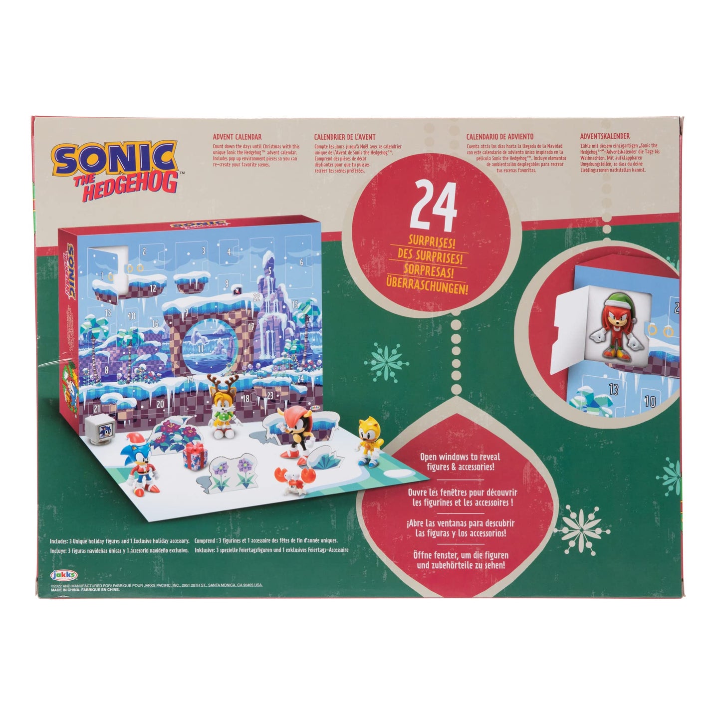Sonic The Hedgehog Advent Calendar 2025 - 24 Surprises with Exclusive Collectible 2.5 Inch Holiday Action Figures! - Medaid International