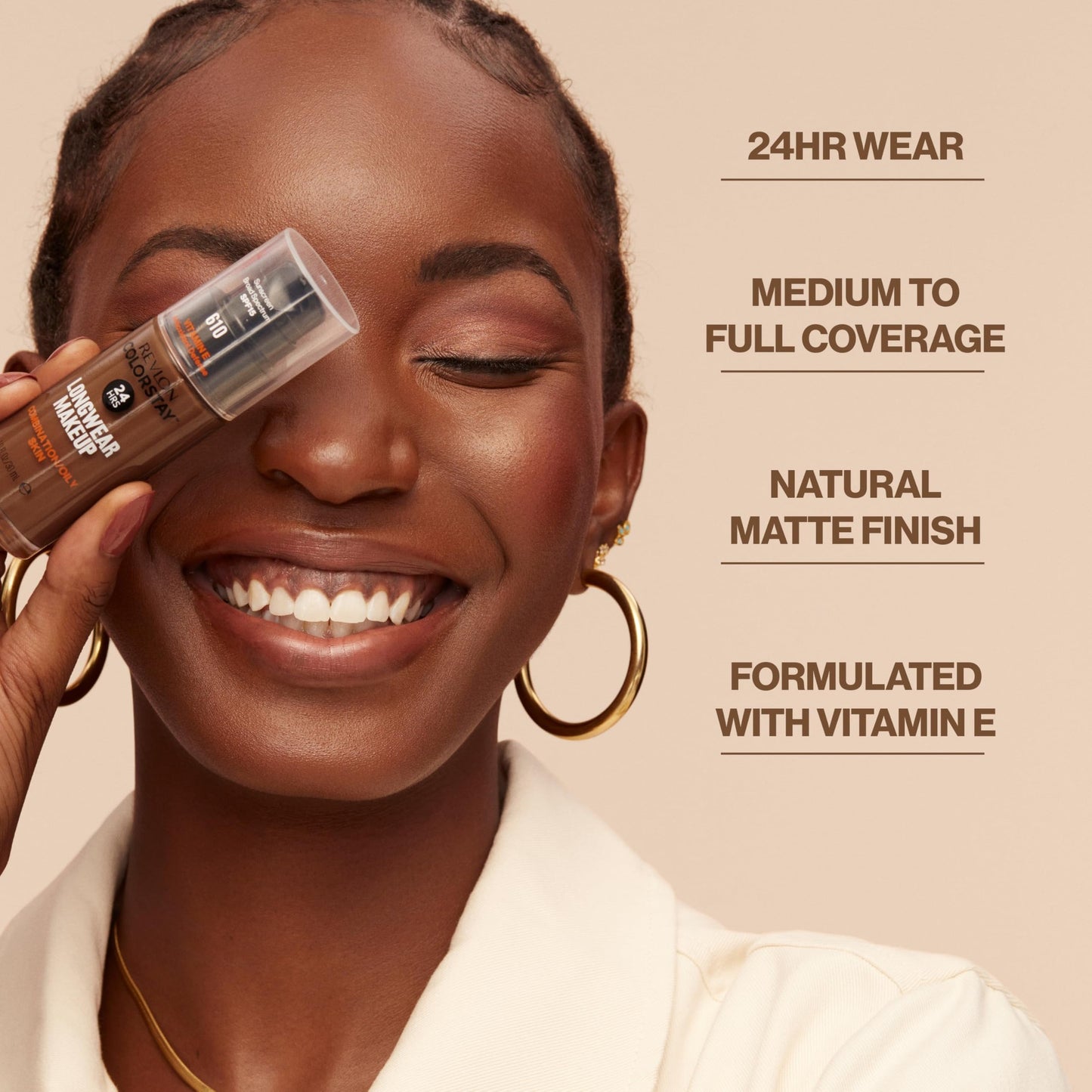 Revlon Liquid Foundation, ColorStay Face Makeup for Combination & Oily Skin, SPF 15, Medium-Full Coverage with Matte Finish, 370 Toast, 1 Fl Oz - Medaid International