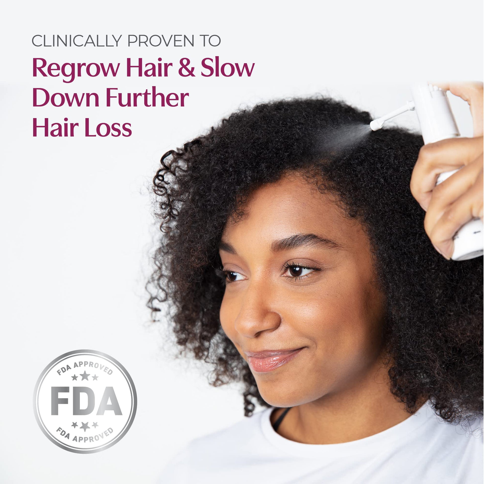 BosleyMD Minoxidil Woman Spray, Thinning Treatment/Hairspray for Hair Loss and Hair Regrowth, Topical Solution, No Mess Sprayer, 2-month Supply - Medaid International