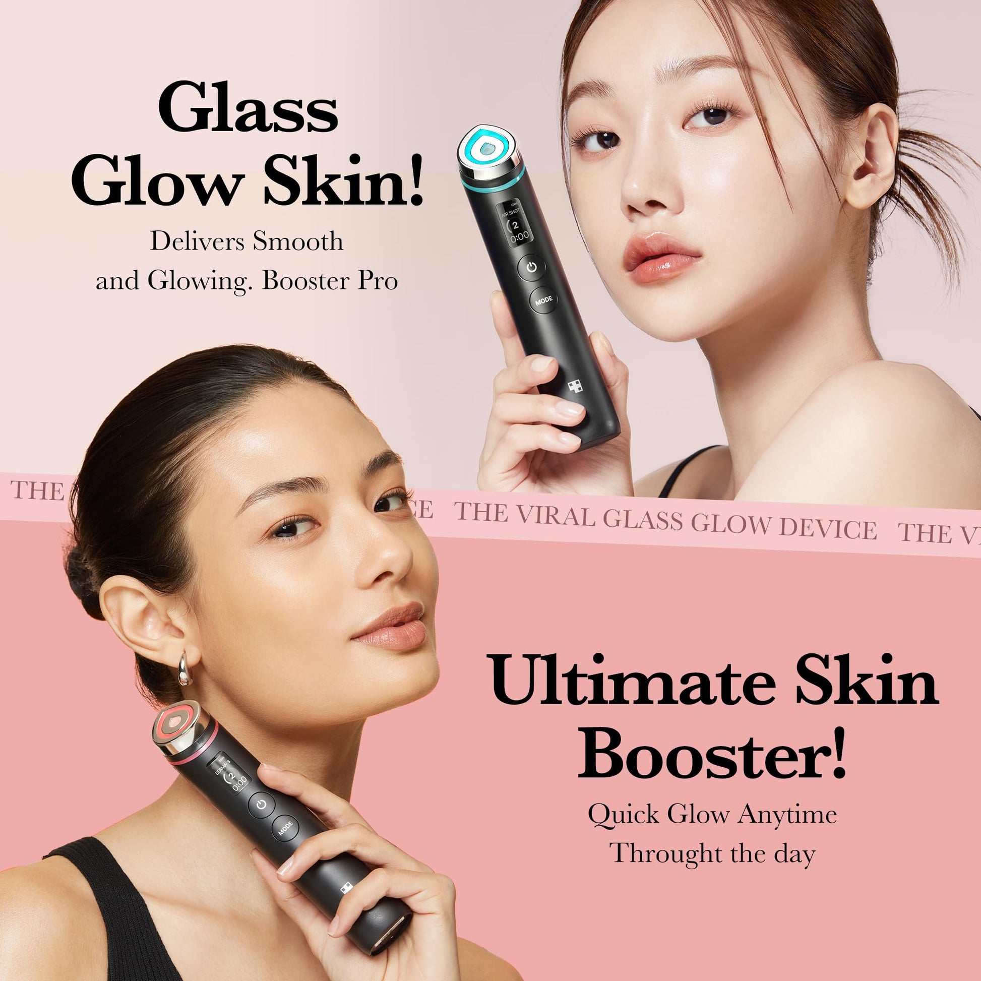 medicube Age-R Booster Pro | 6-in-1 Real Glass Glow Beauty Massager | Looking Glass Skin | Korean Skin Care - Medaid International