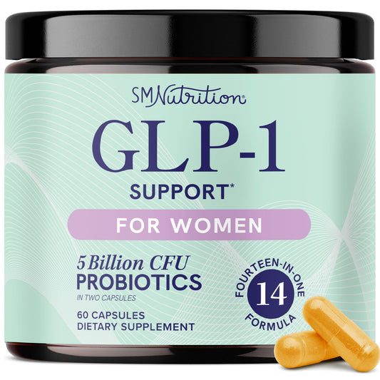 GLP-1 Support for Women | Nutritional Support with Probiotics, Berberine, Cinnamon & More | GLP 1 Supplement for Healthy GLP1 Activity, Digestive Health & Metabolic Balance | Non-GMO | 60 Ct. - Medaid International