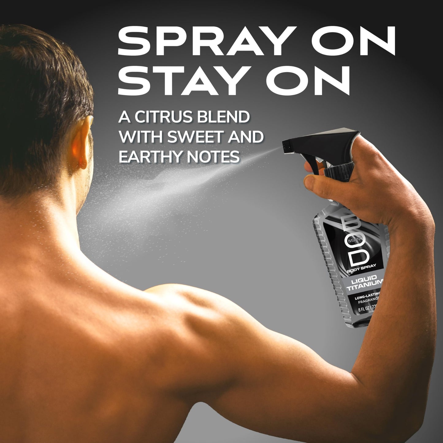 BOD man Liquid Titanium Fragrance Body Spray for Men 8 oz - Medaid International