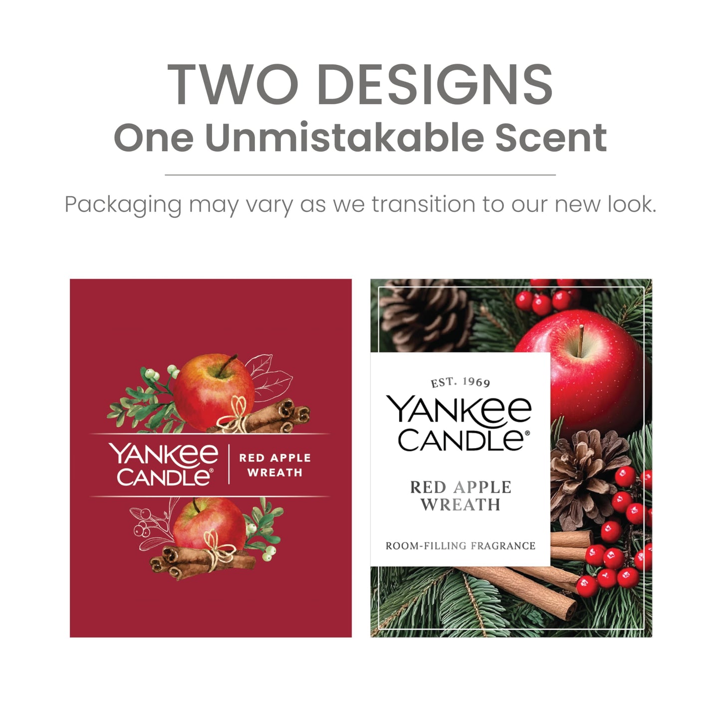 Yankee Candle Small Tumbler Scented Candle with up to 40 Hour Burn Time, Premium Plant Wax Blend for Consistent Burn, 4.3 oz Tumbler Candle with Room Filling Fragrance, Red Apple Wreath - Medaid International