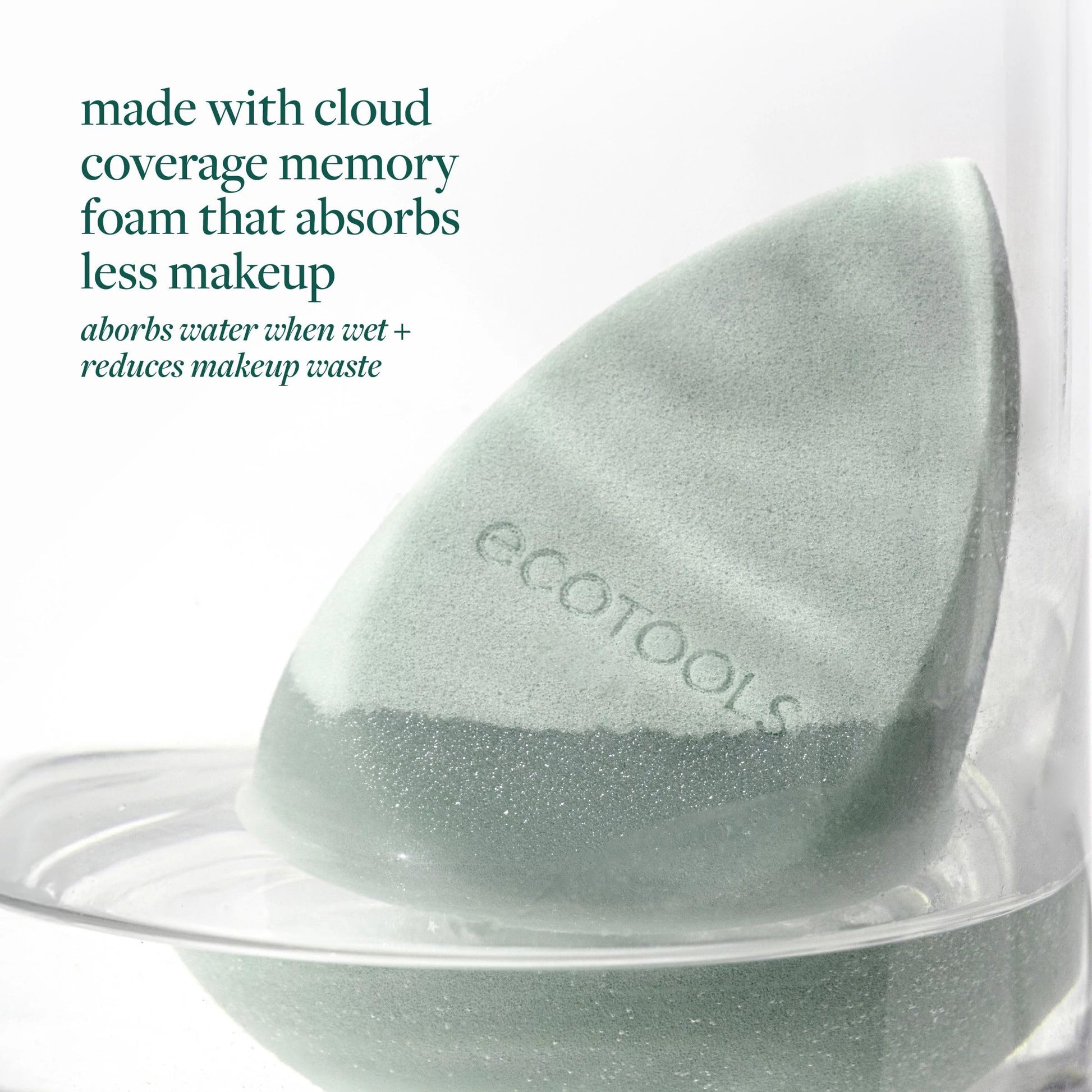 EcoTools Blurring Blender Makeup Sponge, Makeup Blending Sponge For Blurred Skin, For Liquid & Cream Foundation, Cloud Coverage Memory Foam, Eco Friendly, Latex Free, Cruelty-Free & Vegan 1 Count - Medaid International