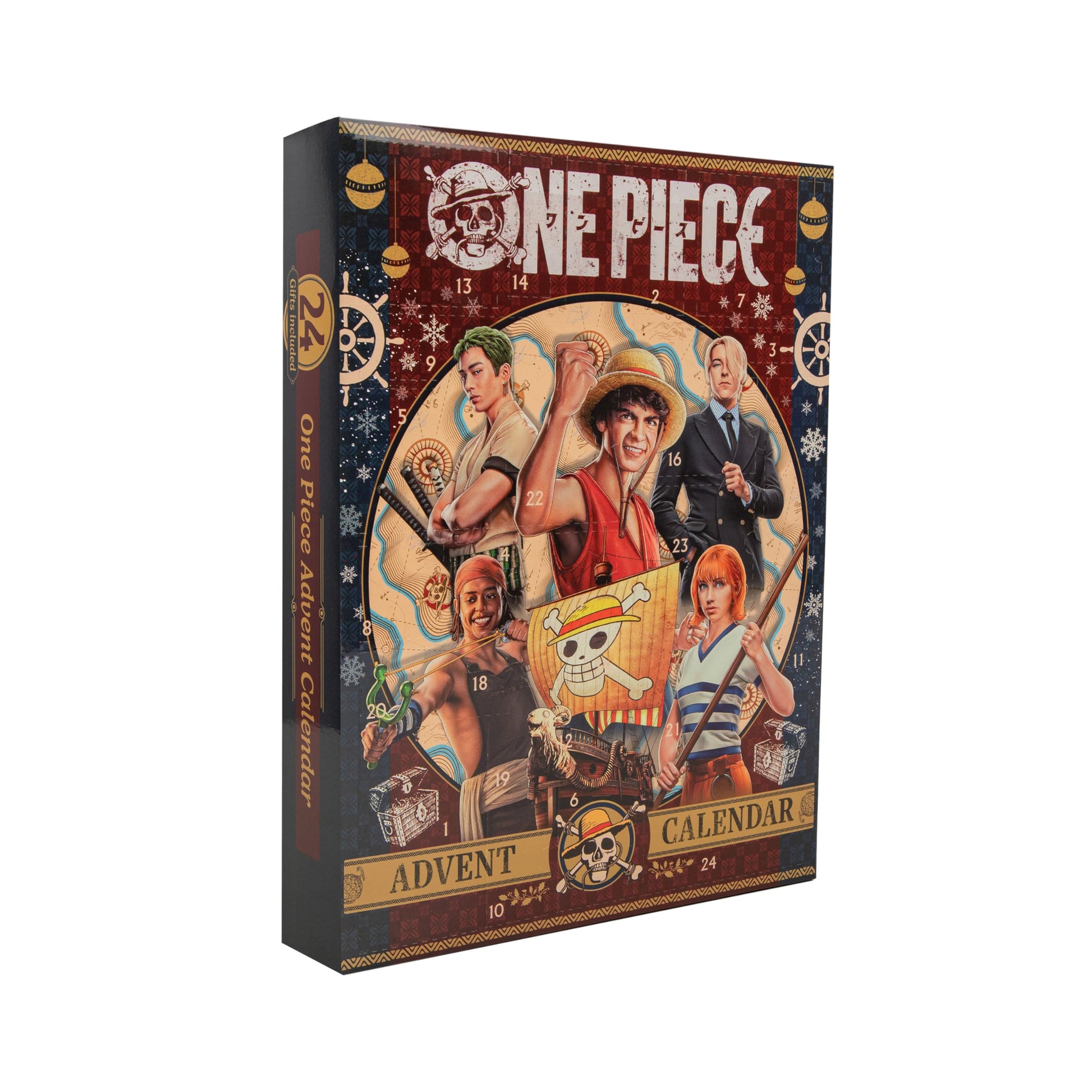 ONE PIECE - Advent Calendar - 24 Exclusive Gifts & Collectibles - Inspired by the Characters, Locations & Storylines - For the Christmas Countdown - Official License - Cinereplicas - Medaid International