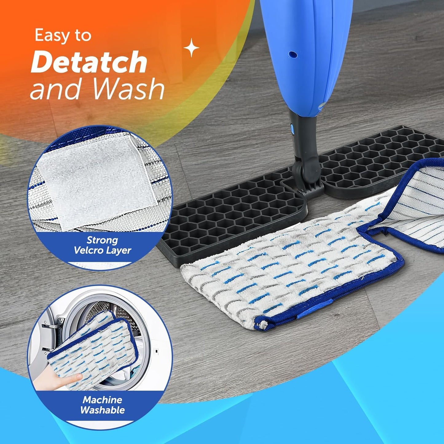 Macromax Falcon Double Spray Mop – 2‑Sided Microfiber Floor Mop with 700ml Refillable Bottle – 360° Rotating Head – Water-Saving Bucket-Free Cleaning – for Hardwood, Tile & Laminate - Medaid International